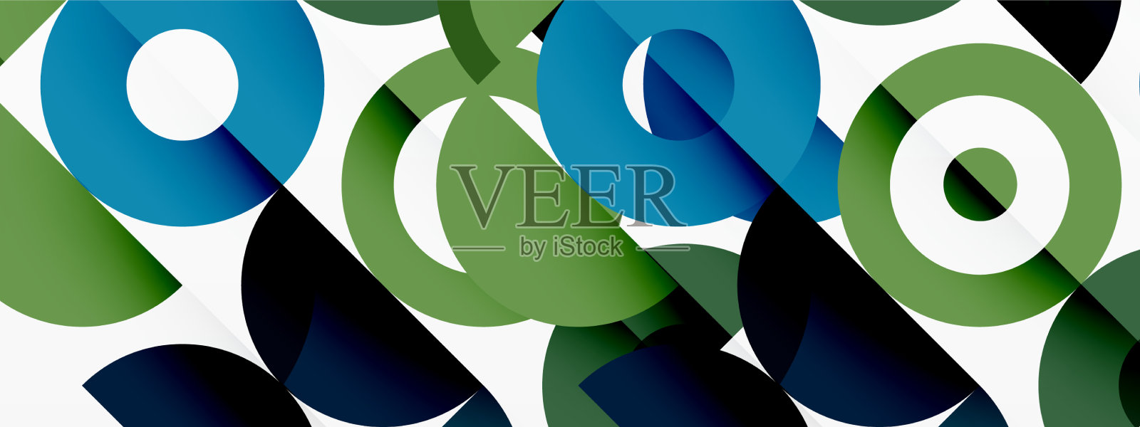 彩色圆抽象背景模板插画图片素材