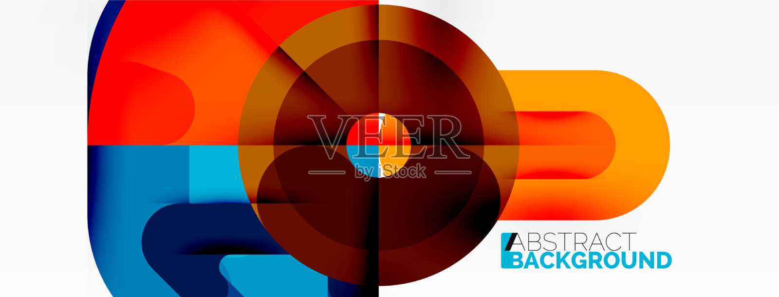 创意几何壁纸圈线插画图片素材