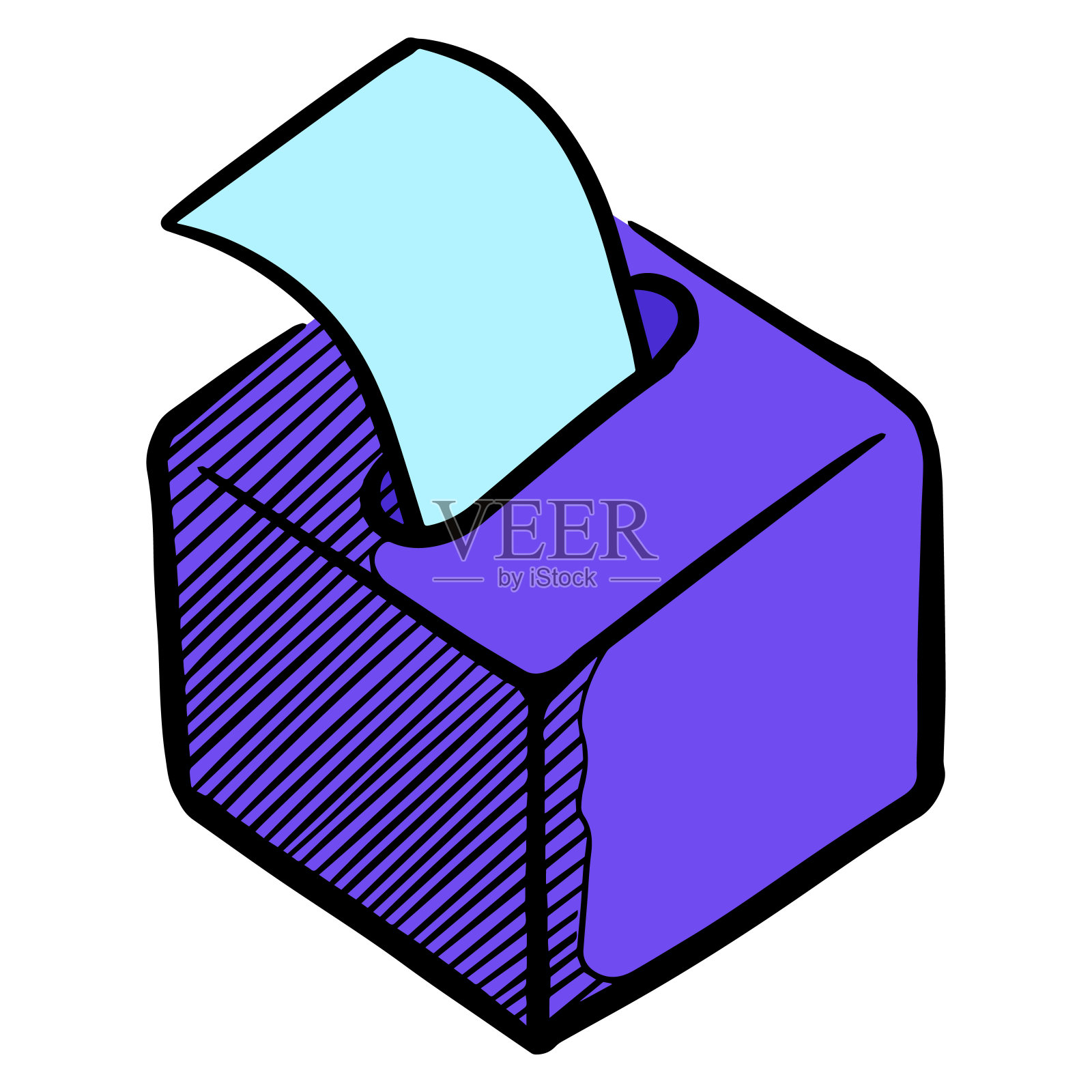 纸巾手绘颜色矢量插图设计元素图片