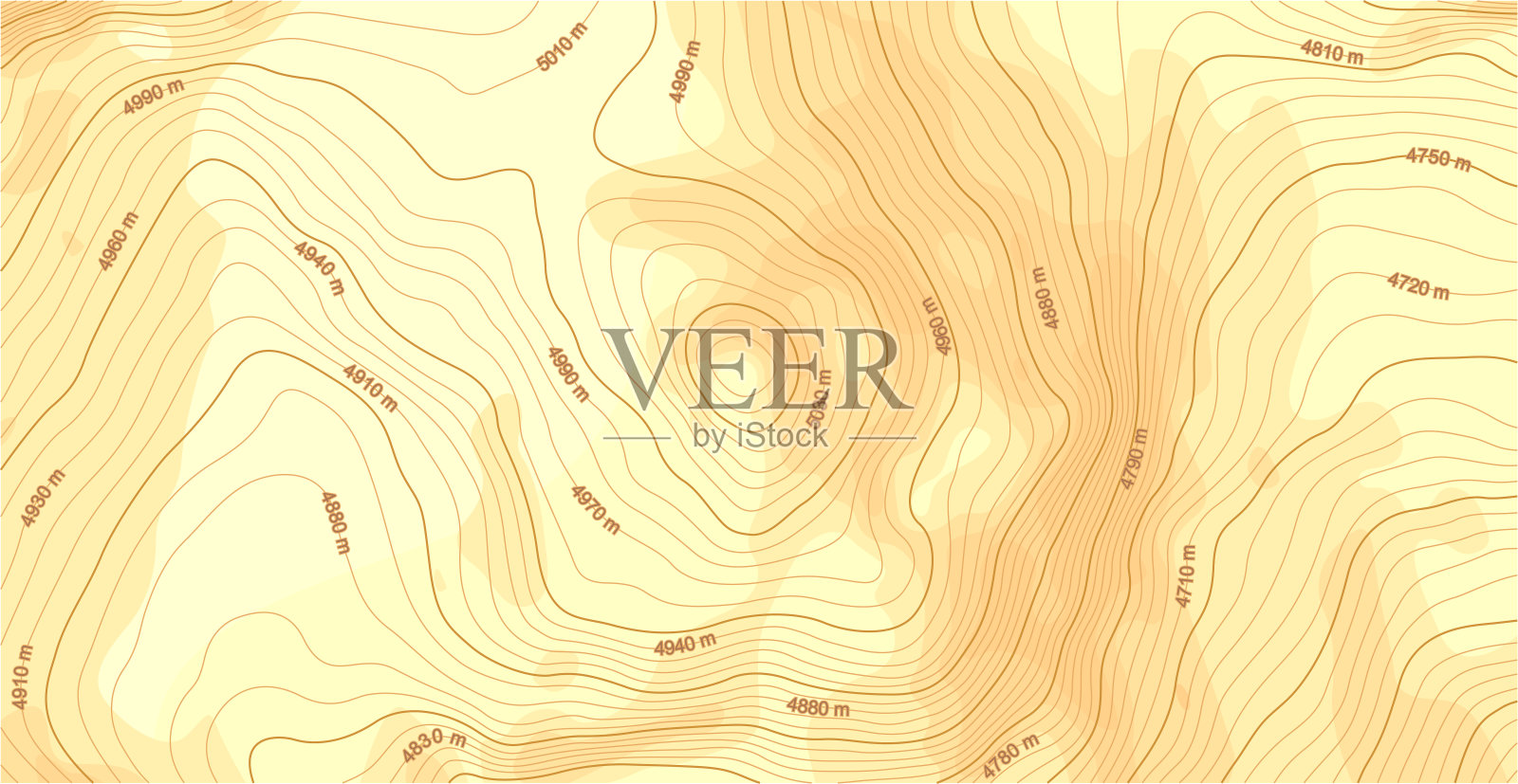 黄色矢量地形图插画图片素材