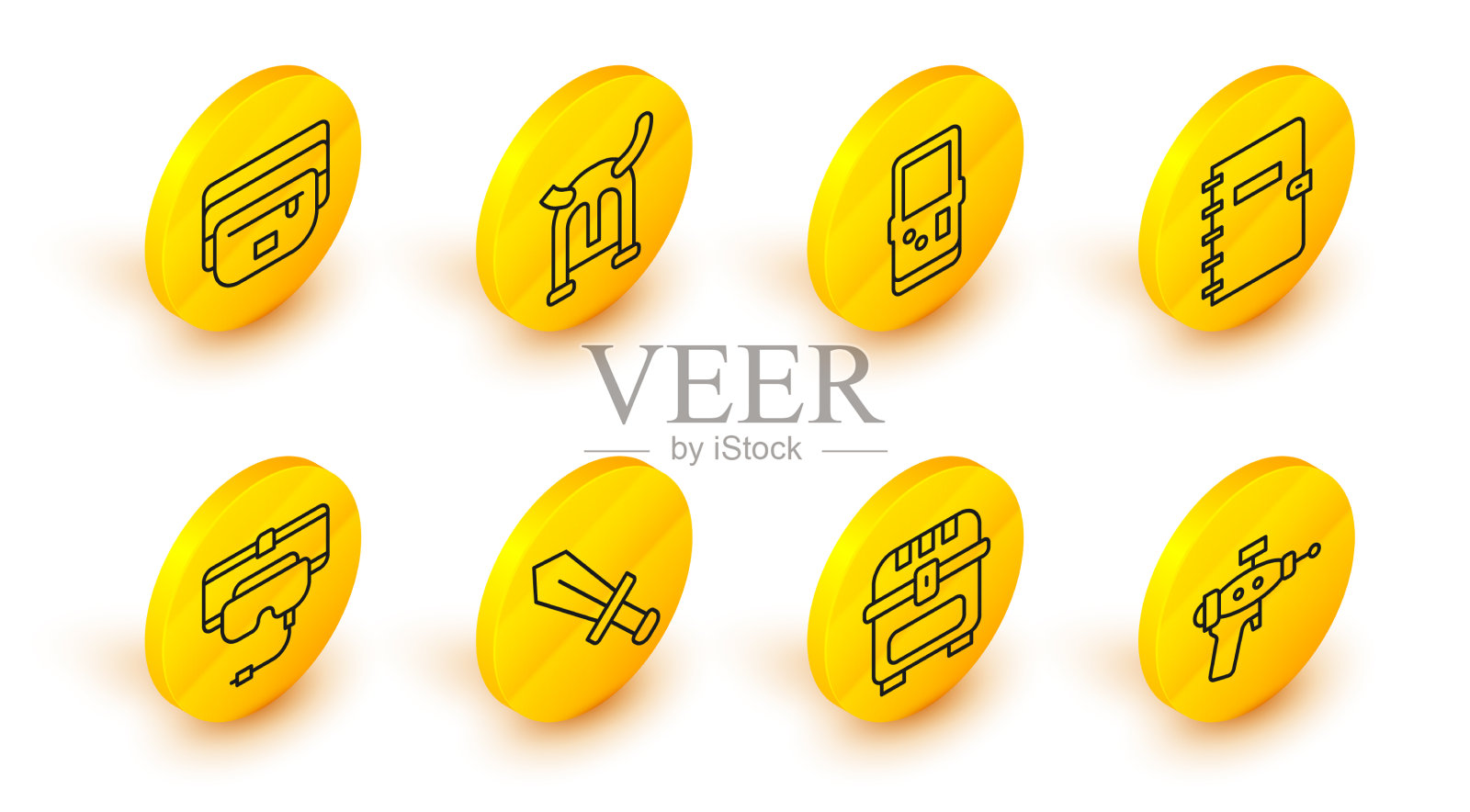 设置线射线枪古董宝胸剑图标素材