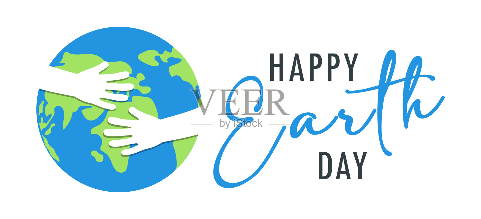 快乐地球日概念,横幅,矢量插图插画图片素材