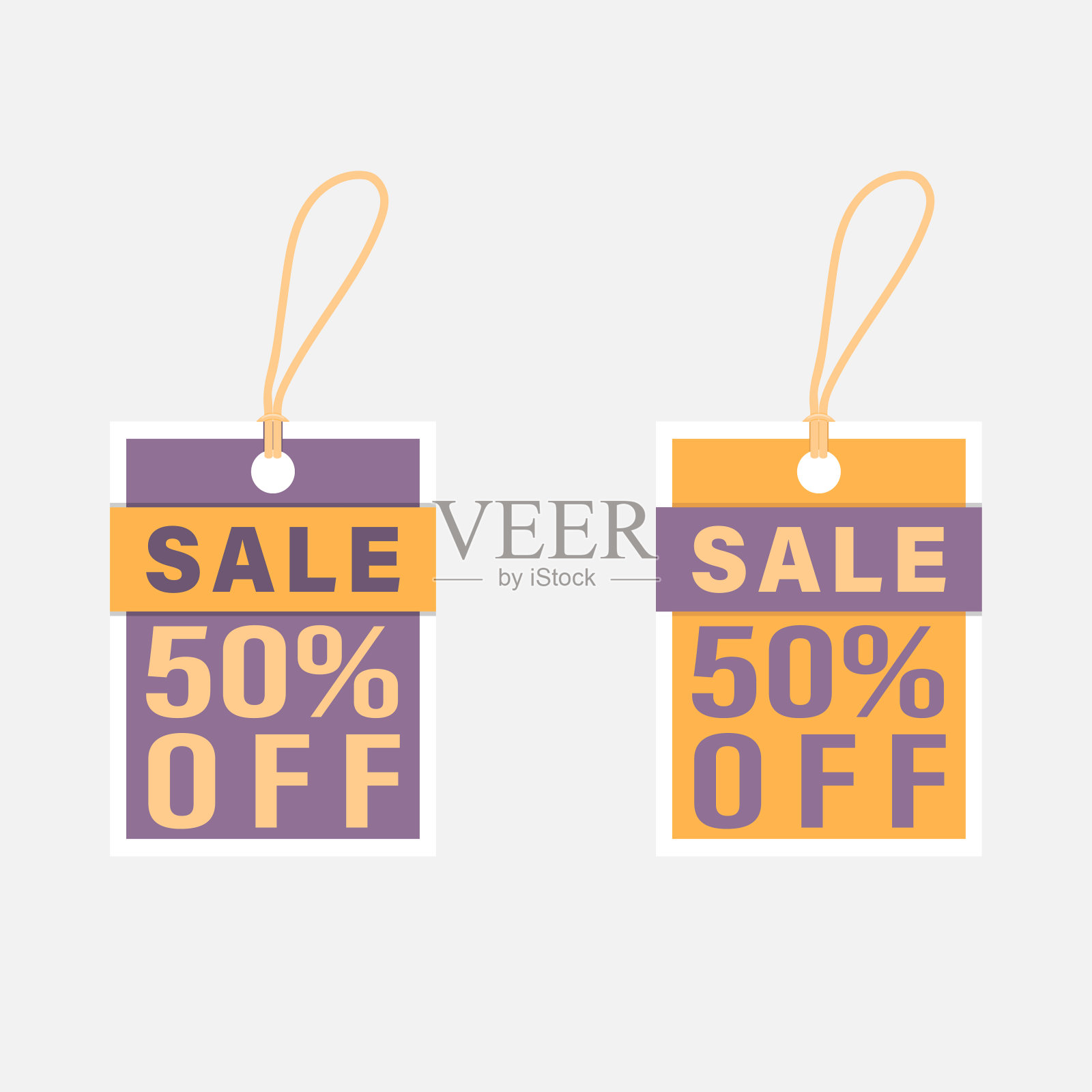 促销标签,平面设计风格,两个色调颜色,矢量插图设计元素图片