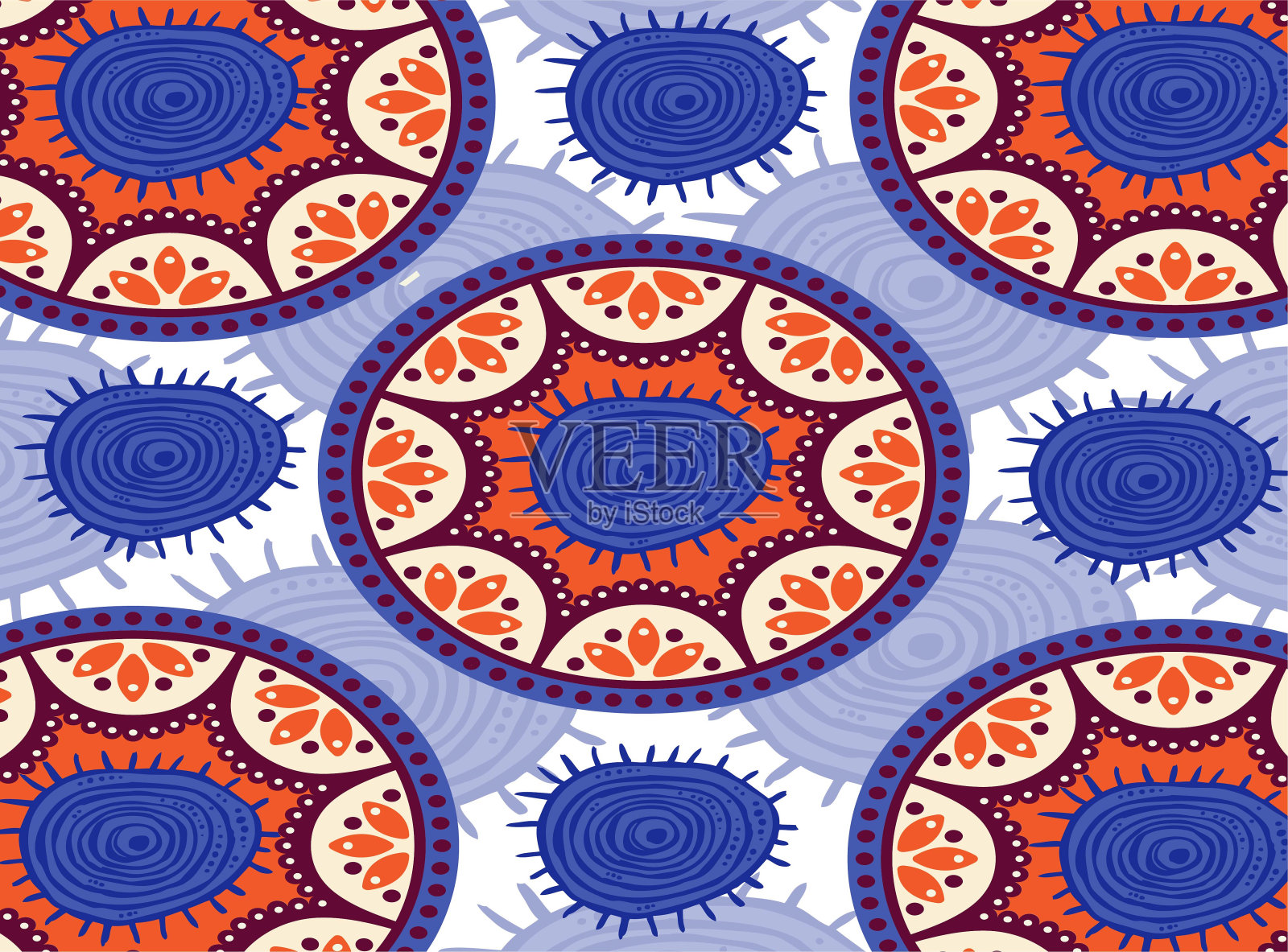 非洲无缝模式插画图片素材