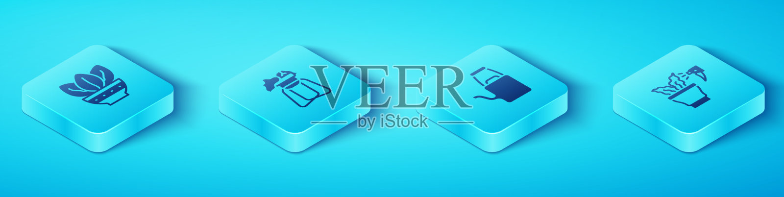 在盆栽中放置直立喷洒的等长植株图标素材