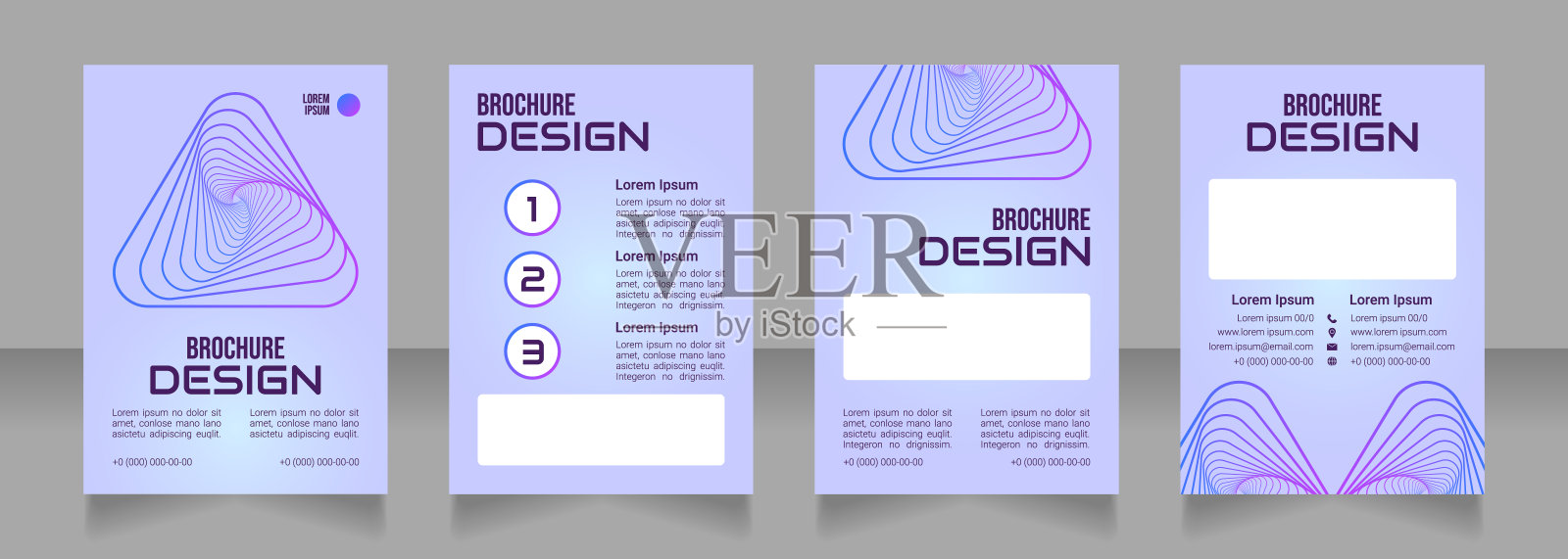 网上银行服务空白宣传册设计设计模板素材