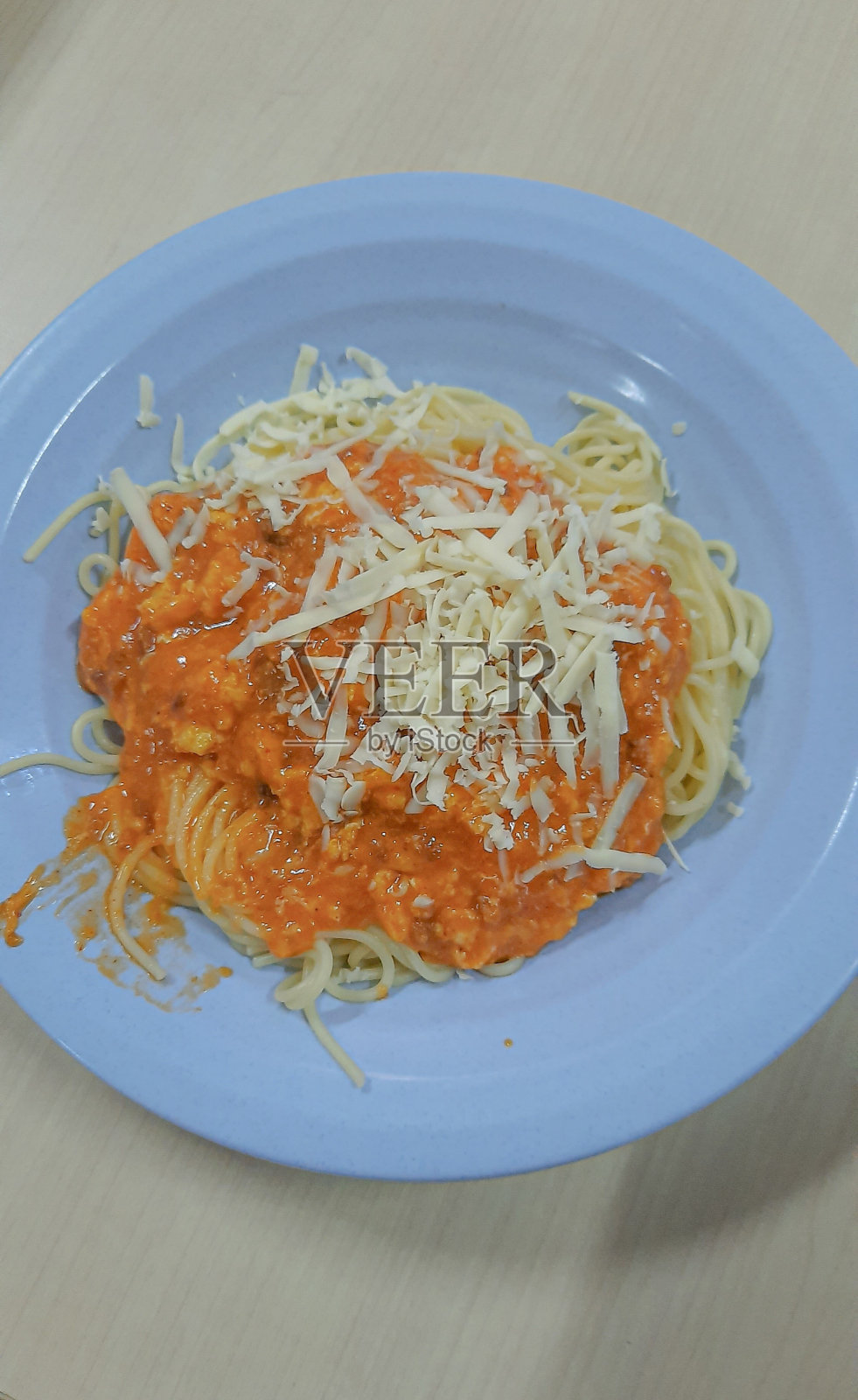 意大利面和肉酱照片摄影图片