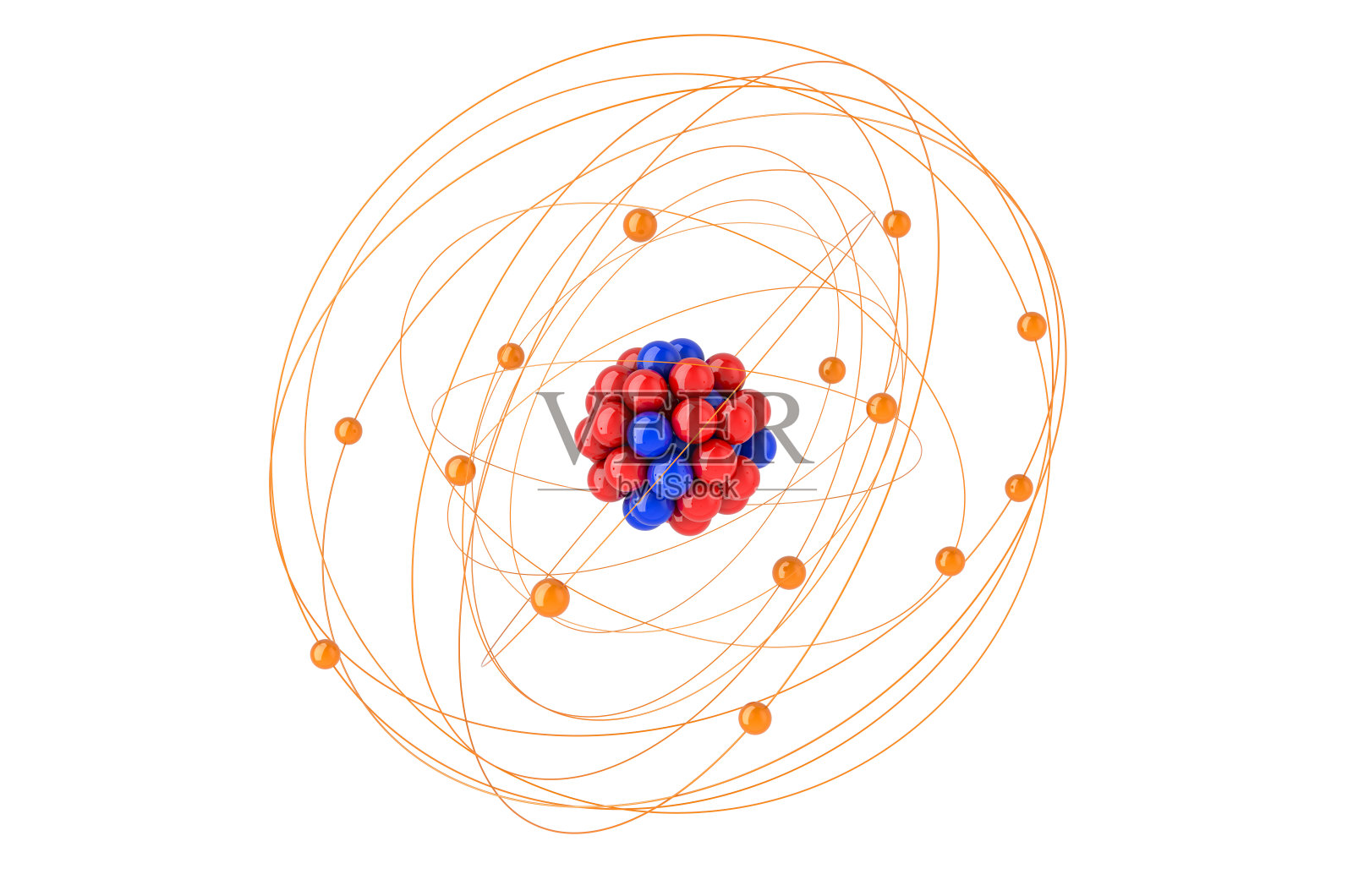 原子结构,3D渲染照片摄影图片