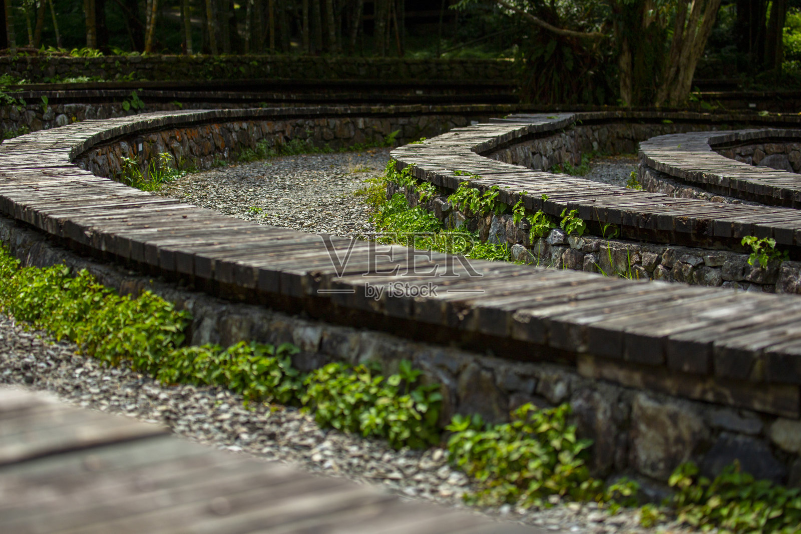 台湾宜兰县森林、高山、湖泊、水池、露天舞台照片摄影图片