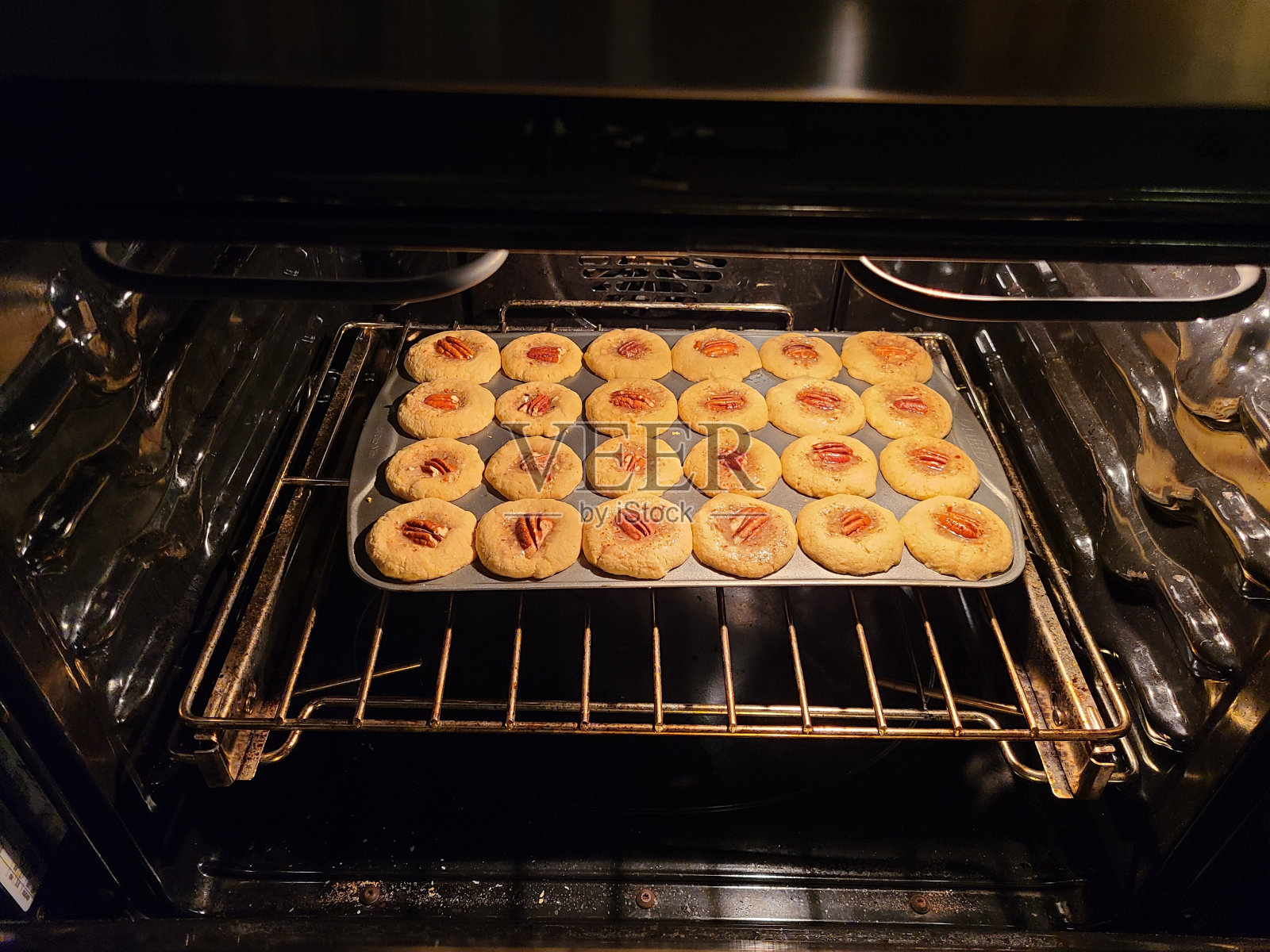 自制山核桃派饼干照片摄影图片