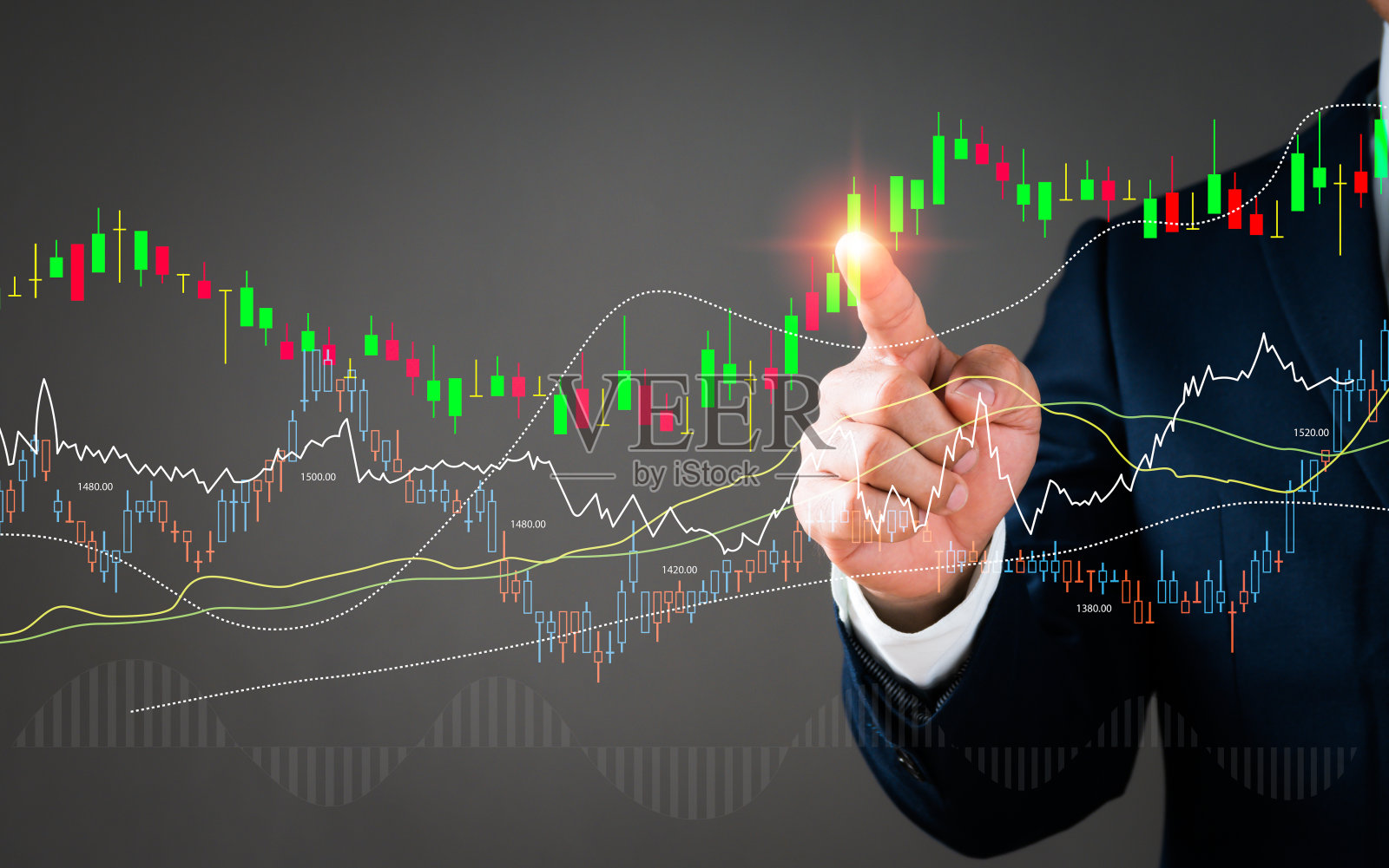 具有元世界虚拟数字技术业务图和投资经验的人照片摄影图片