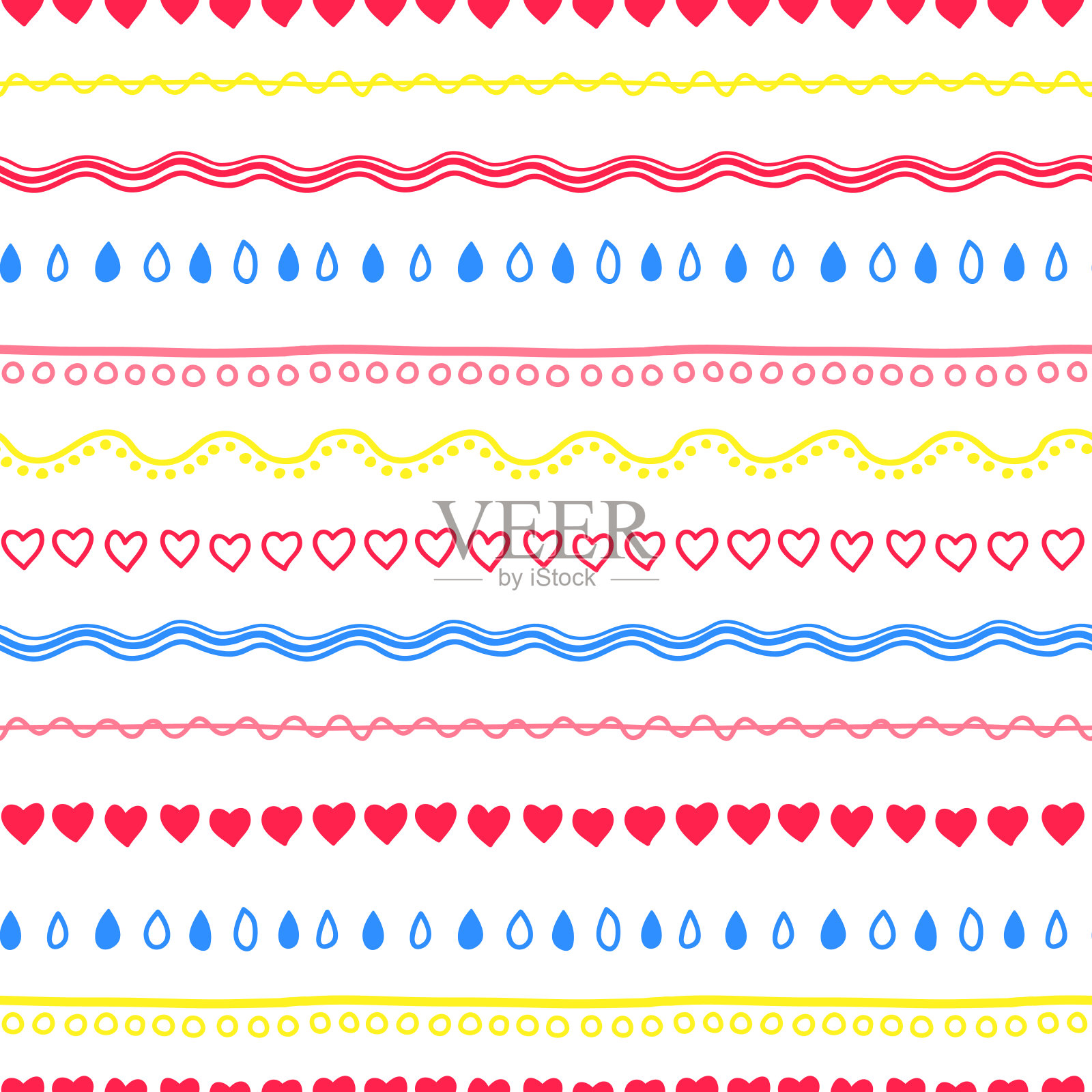 抽象图案与画笔线条。插画图片素材