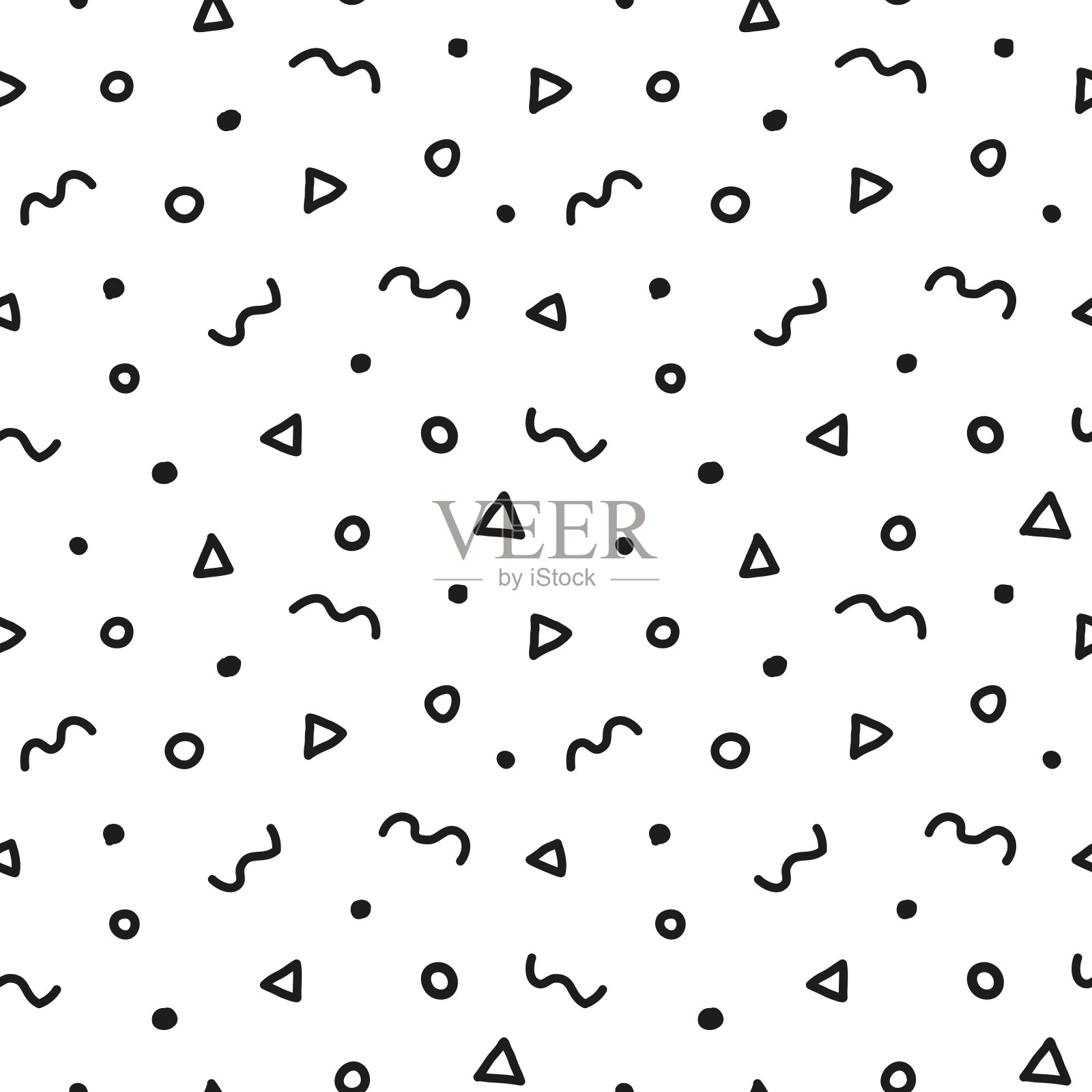 有形状的无缝图案插画图片素材