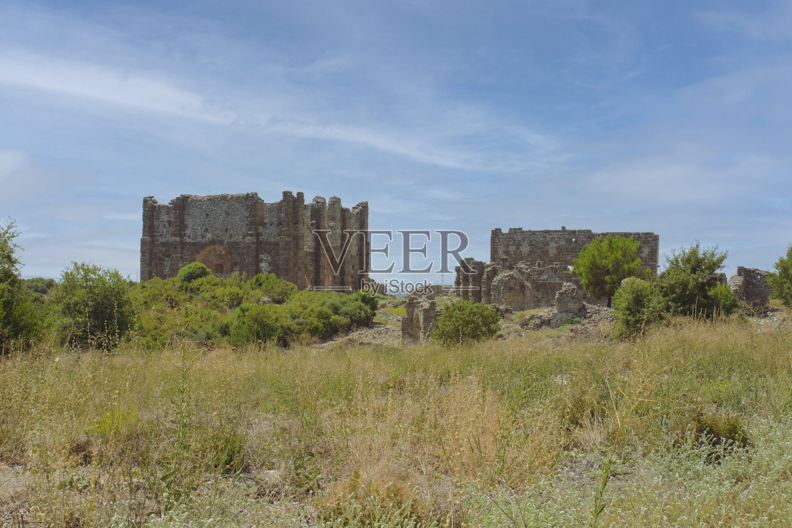 阿斯彭多斯卫城古城遗址照片摄影图片