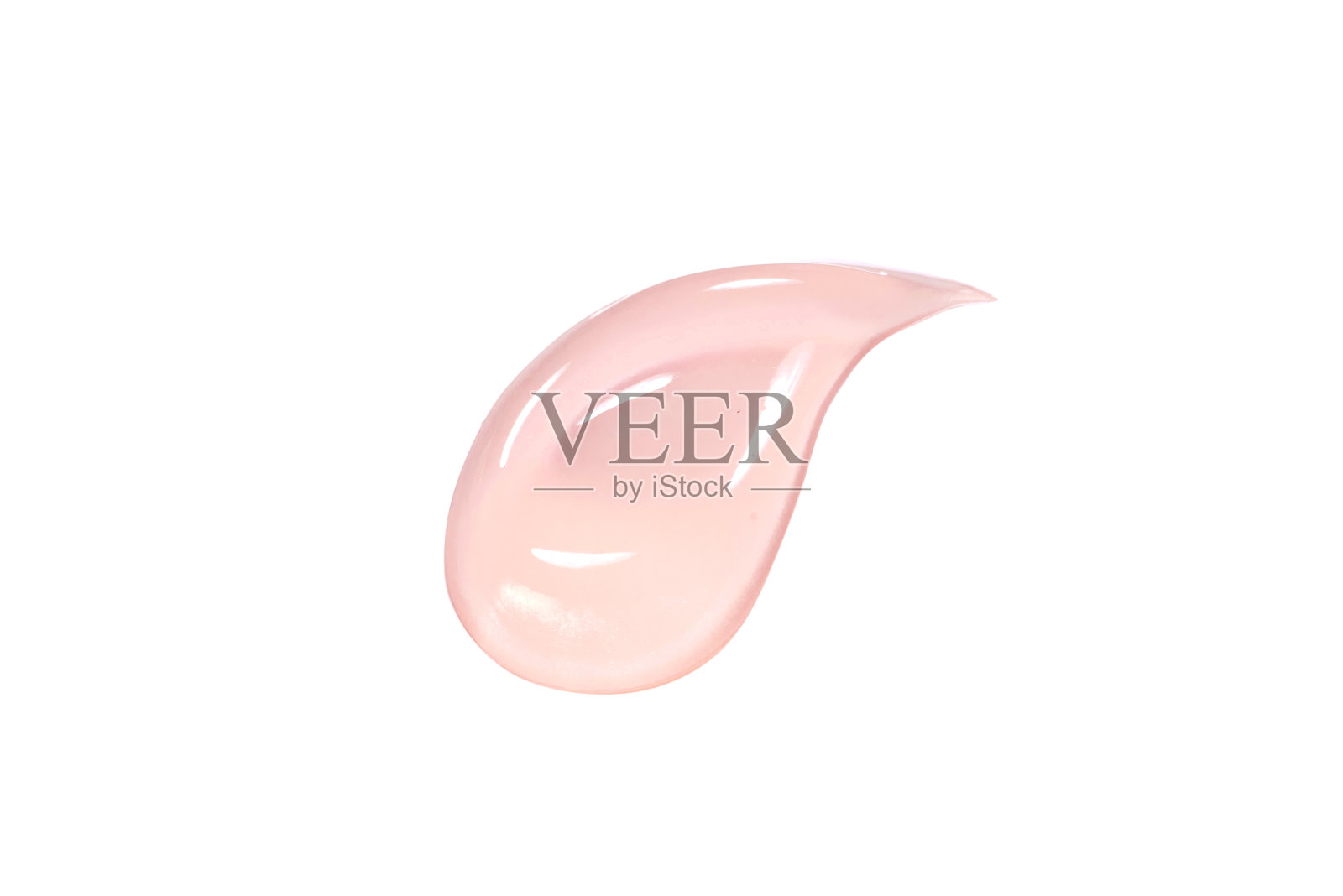 白色背景上滴下透明凝胶质地的化妆霜、精华液,微气泡照片摄影图片