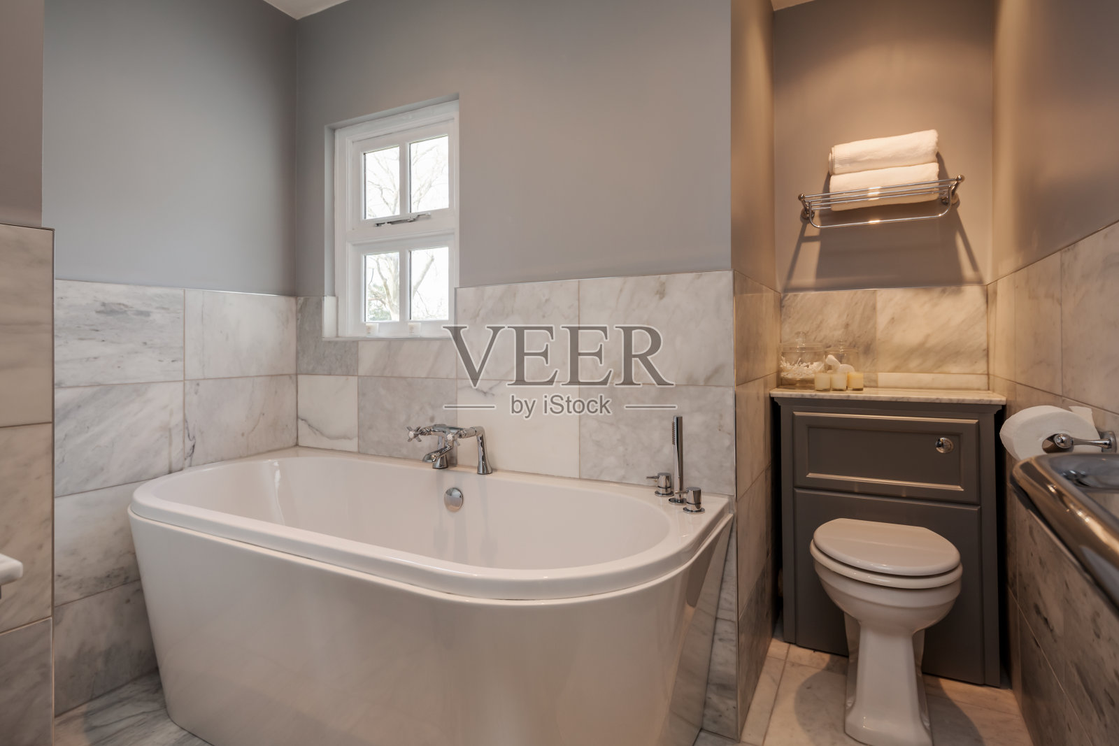 豪华现代浴室照片摄影图片