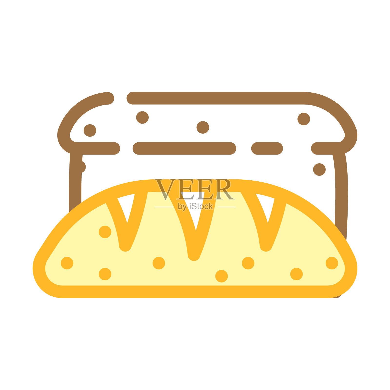 面包颜色图标矢量插图插画图片素材