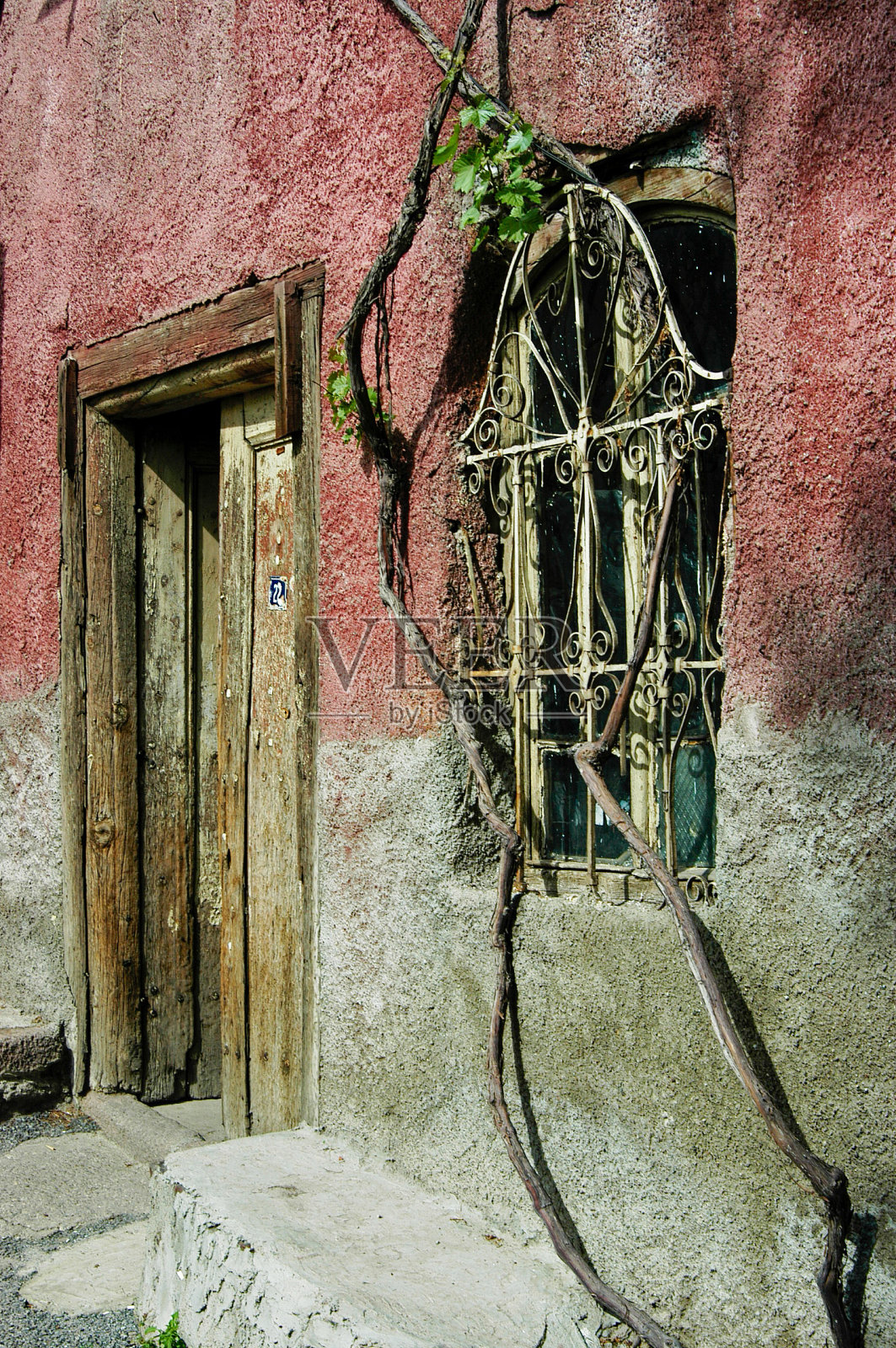 安卡拉老房子的门的细节照片摄影图片