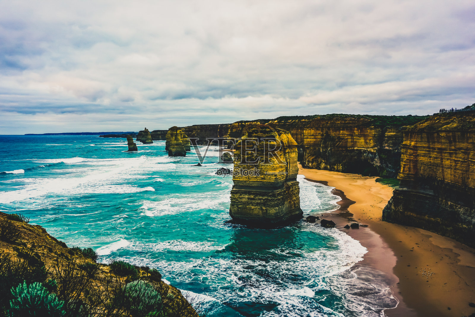 十二使徒在维多利亚,澳大利亚。照片摄影图片