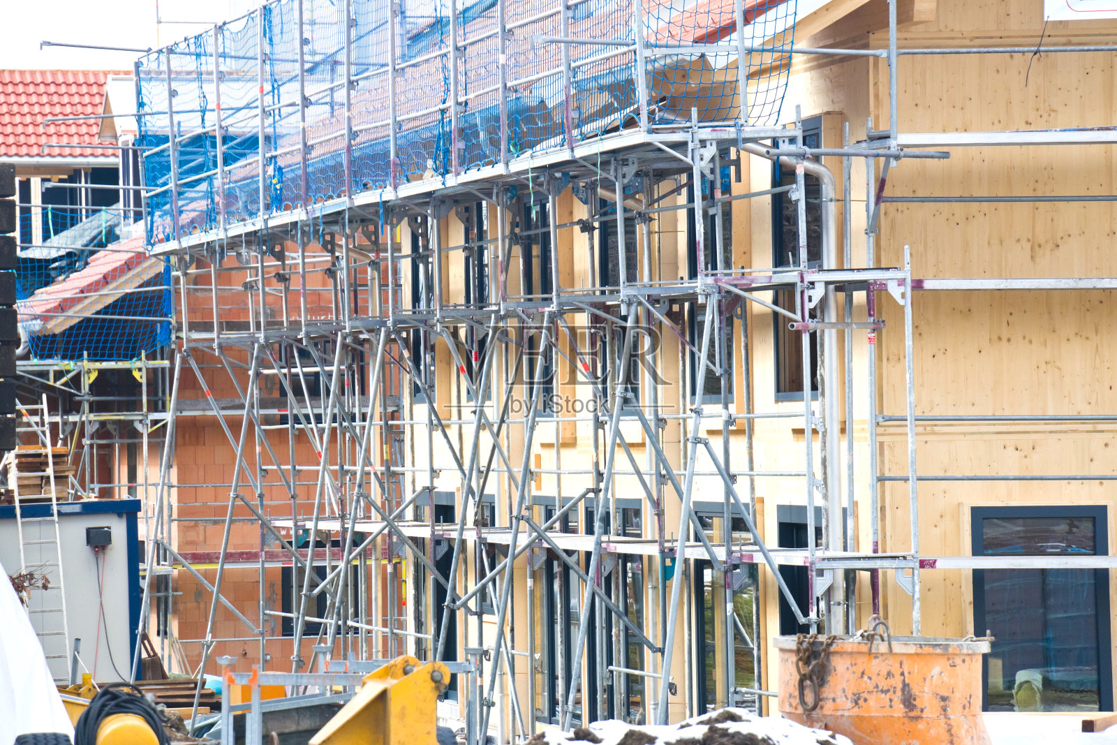 新建住宅建筑工地照片摄影图片