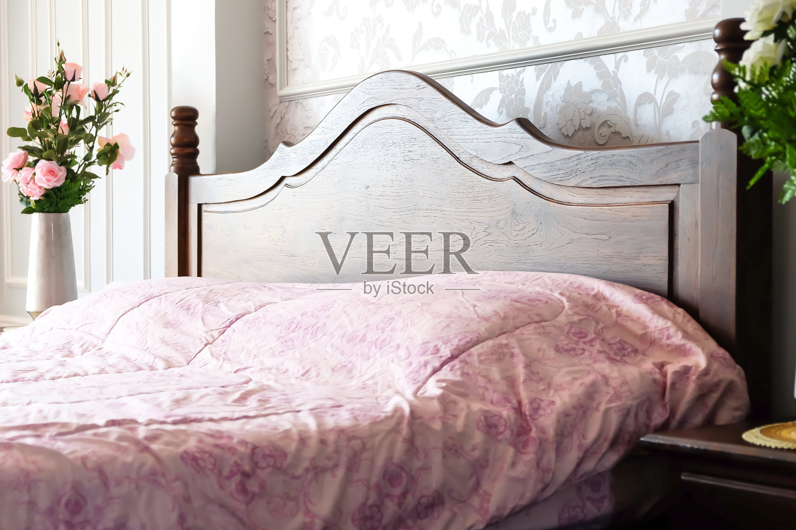 卧室室内设计和装饰照片摄影图片