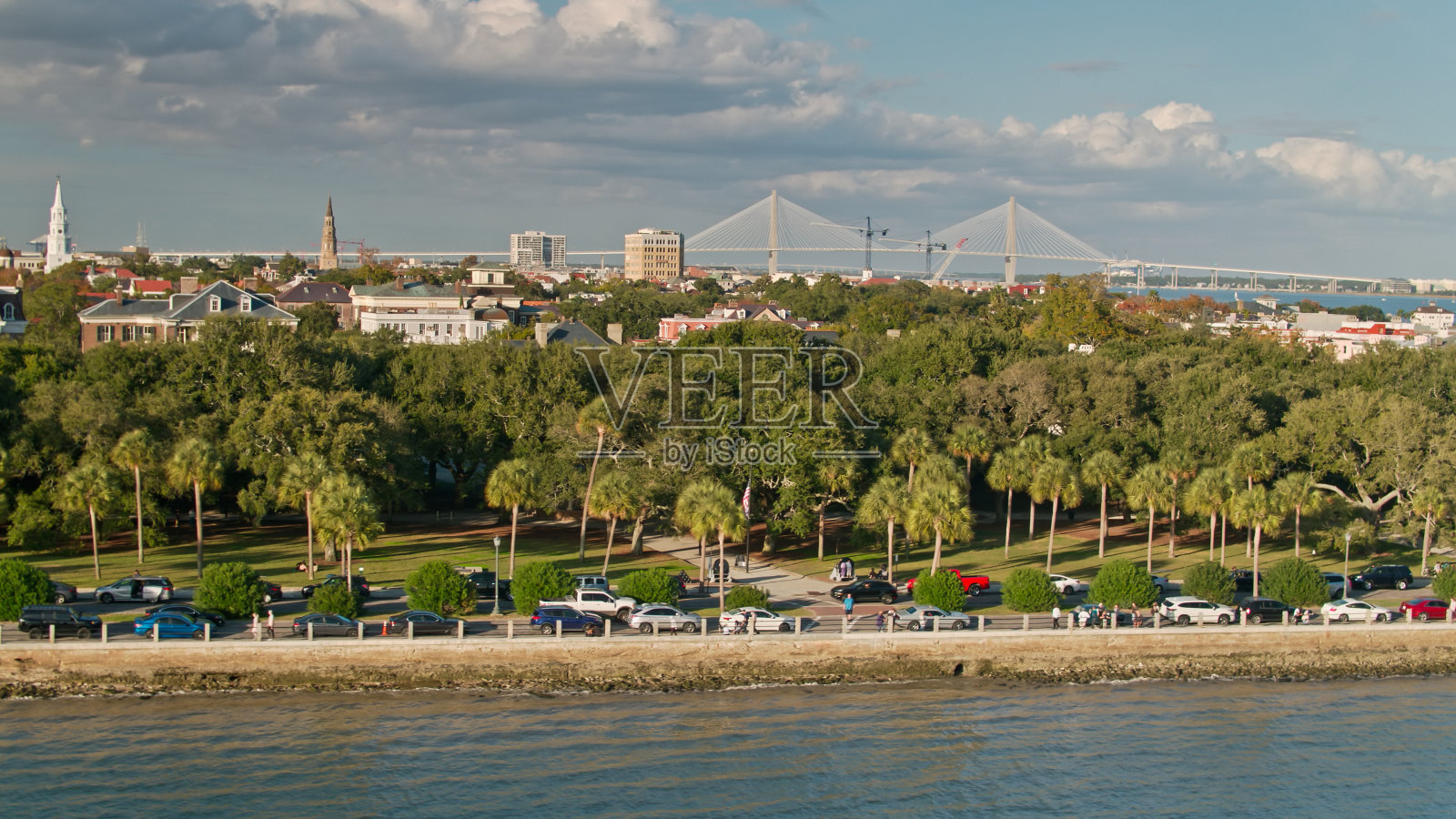 查尔斯顿的白点花园,SC - Aerial照片摄影图片