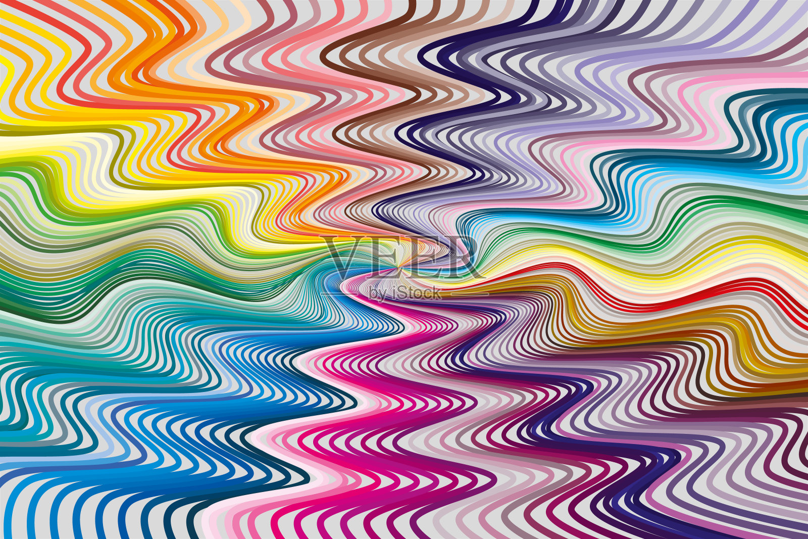 彩色谱线圆矢量绘图。抽象的图案和纹理。colrful多彩段插画图片素材