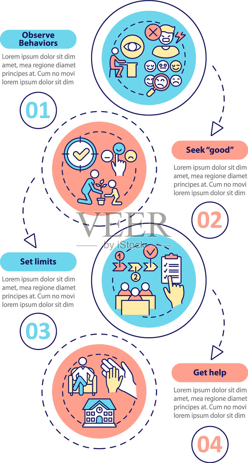 品行障碍垂直提示教师插画图片素材