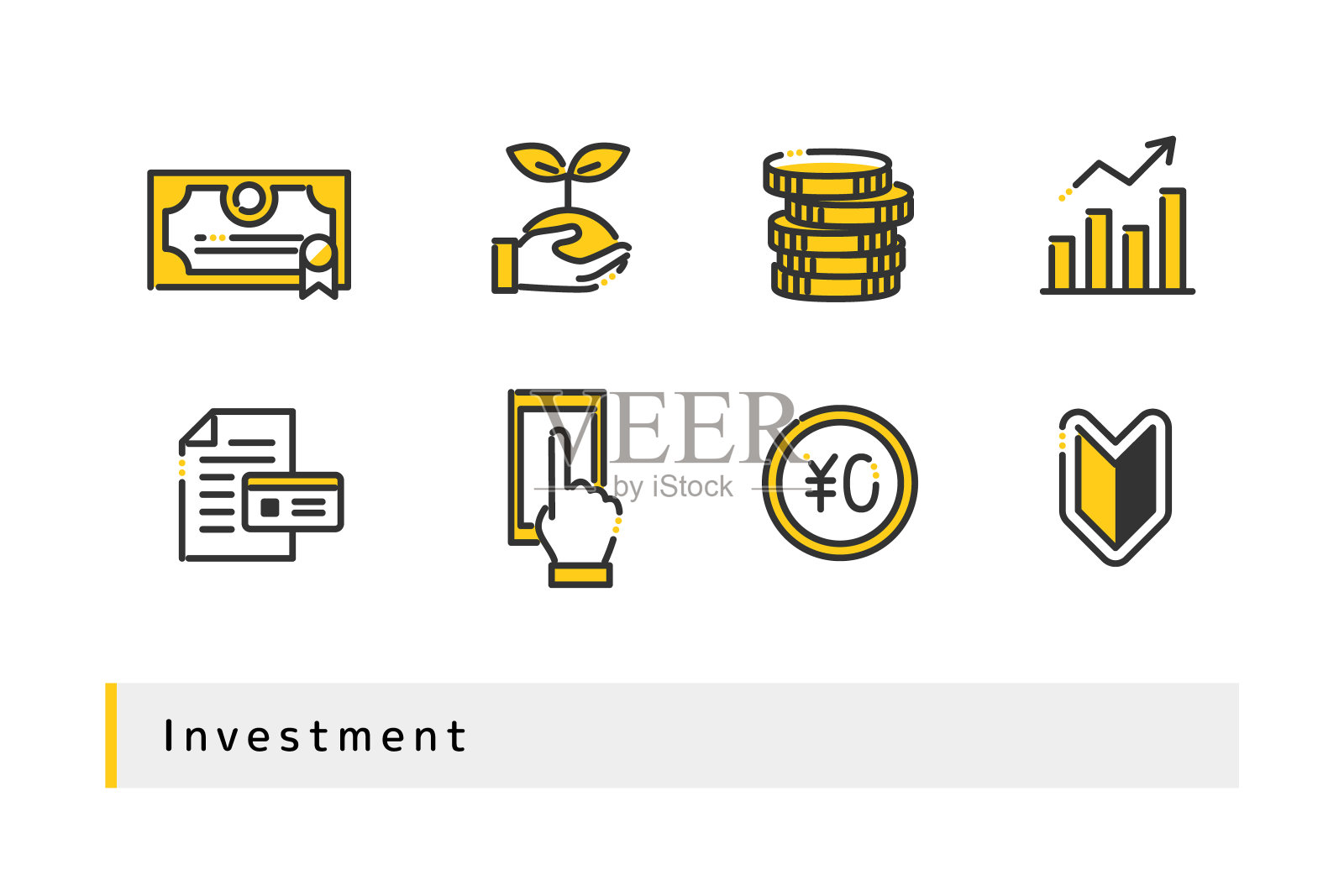 投资,金融矢量图标设置图标素材