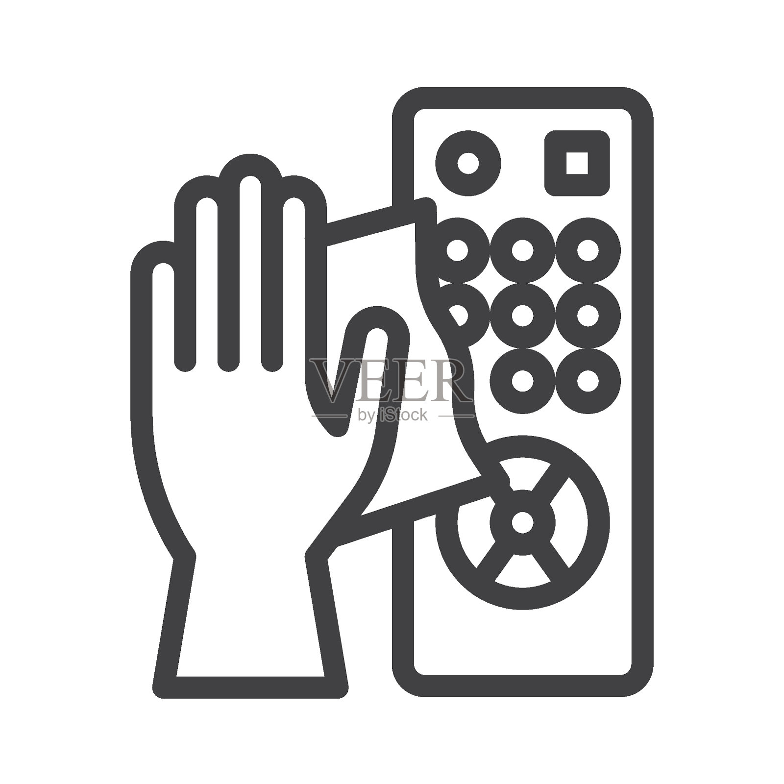 电视遥控消毒线图标图标素材