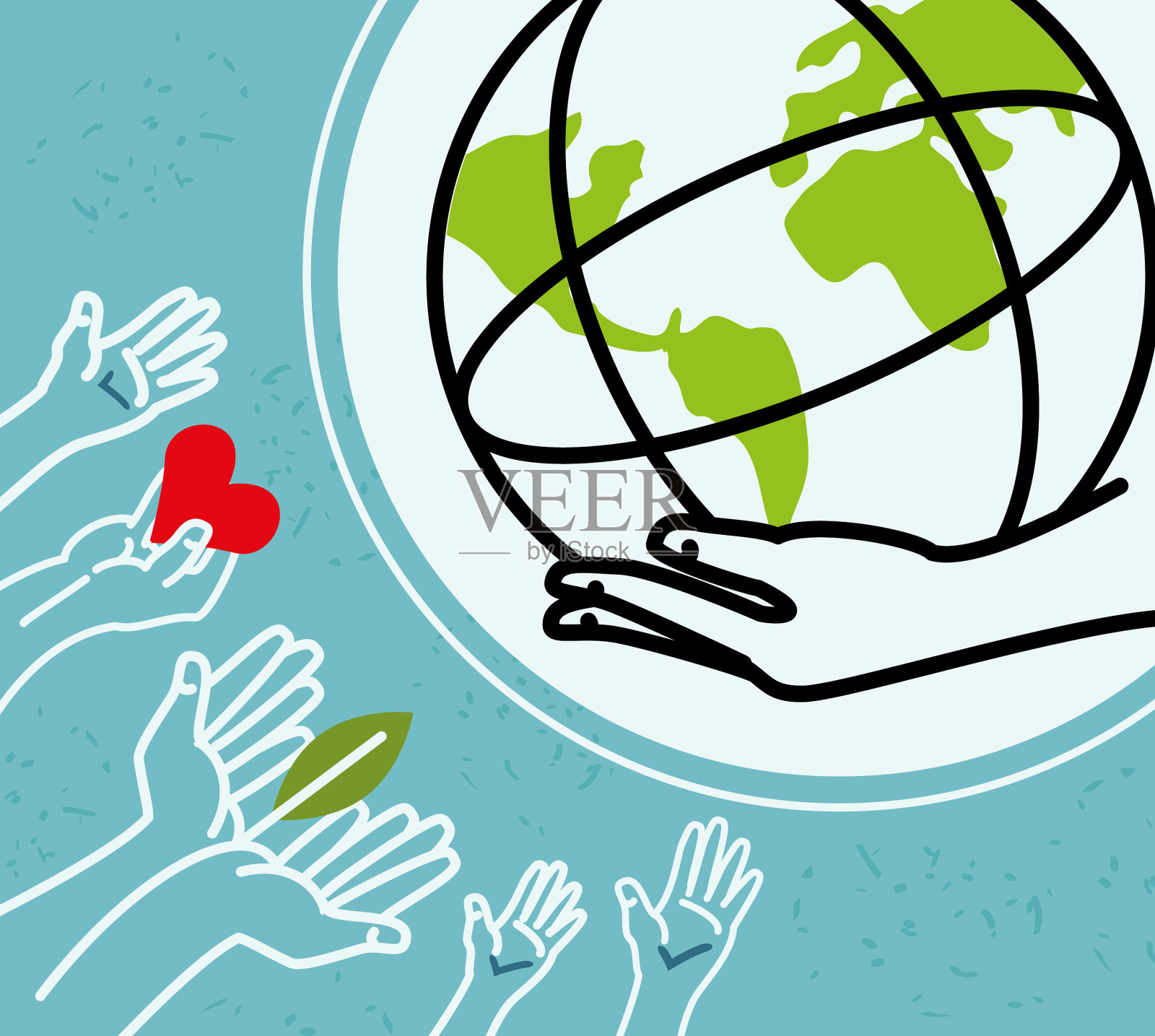 全球志愿者项目插画图片素材