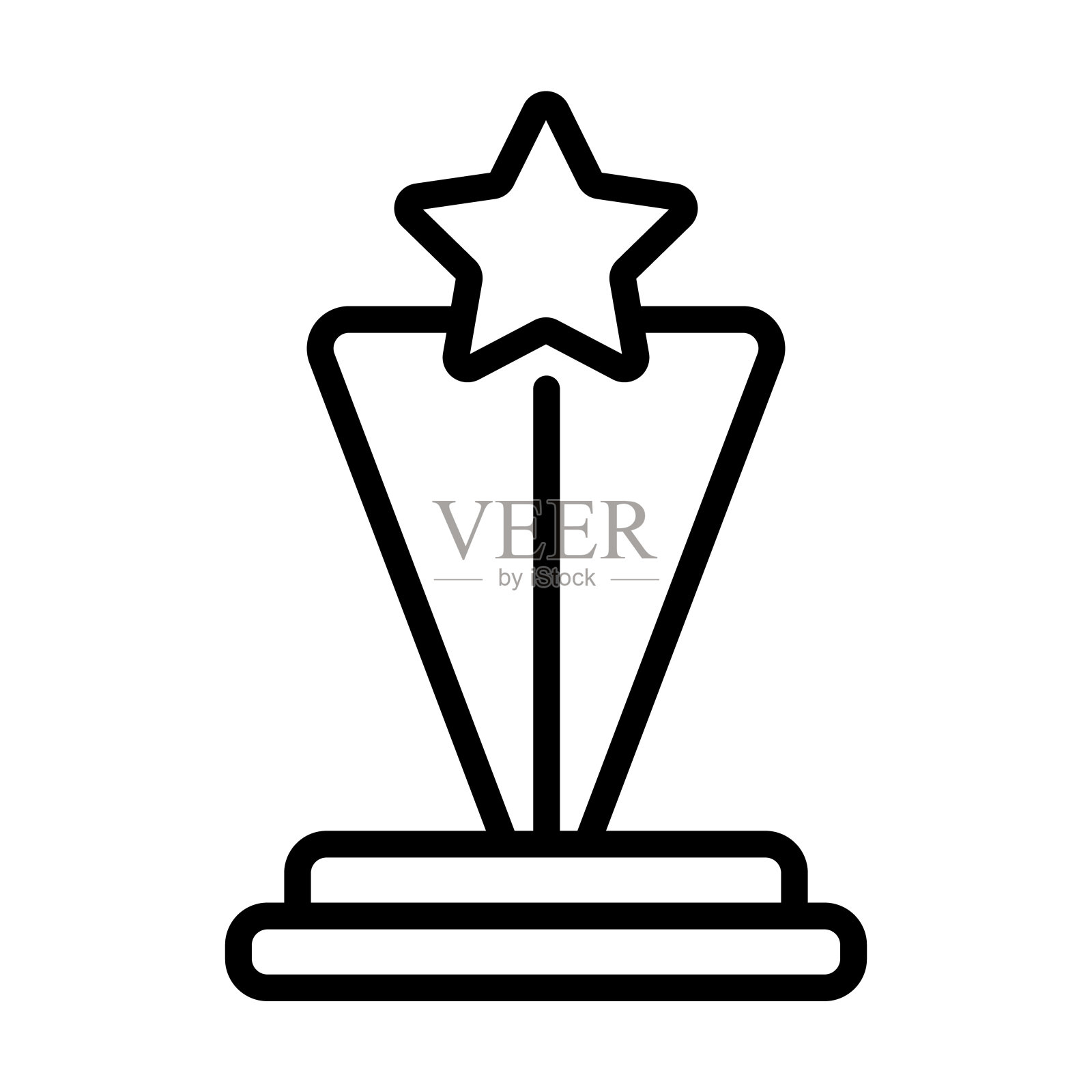 电影奖图标从电影院收集。线形胶片奖、胶片、胶片轮廓图标孤立在白色背景上。线矢量电影奖标志,网络和移动的象征。插画图片素材