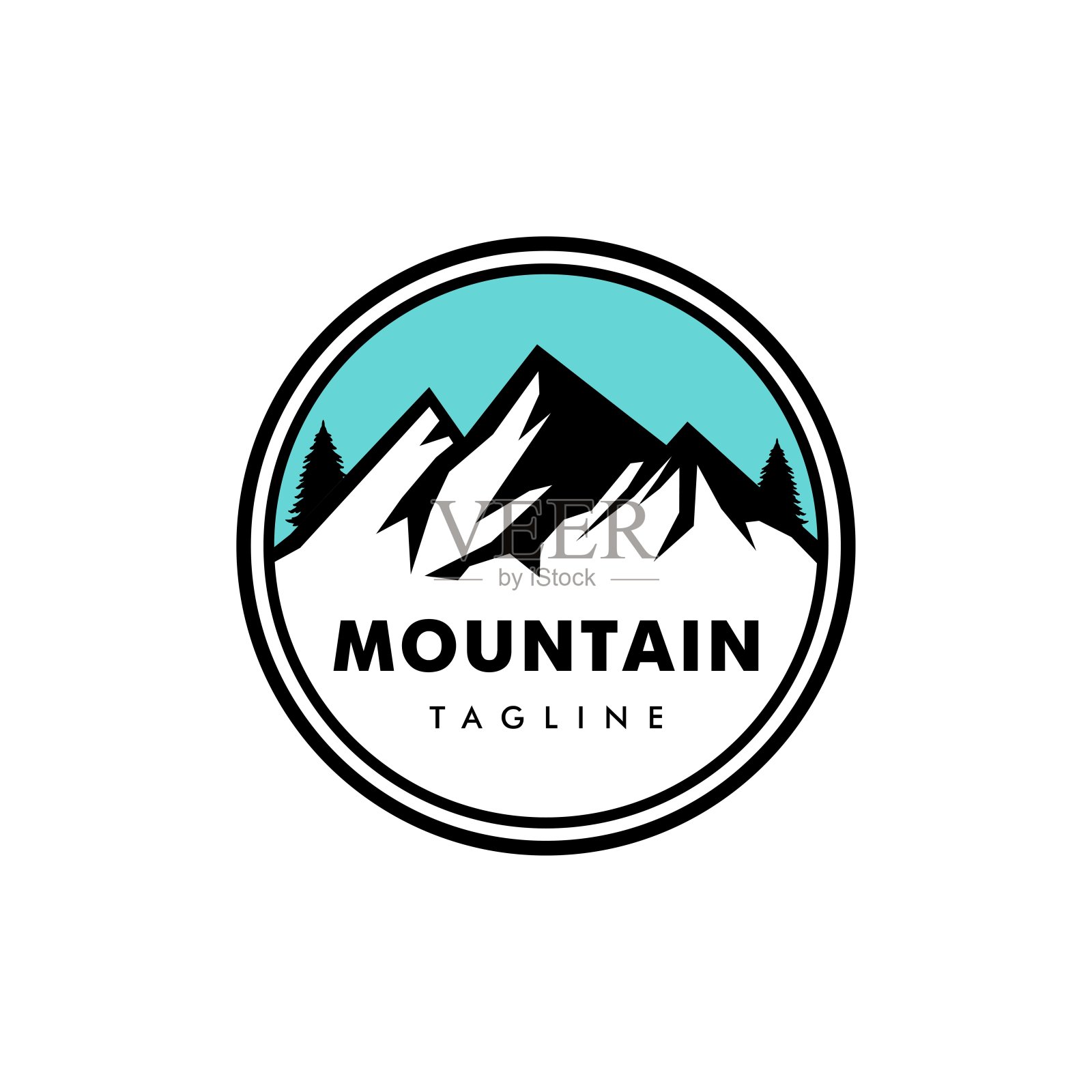 山标志矢量设计模板插画图片素材