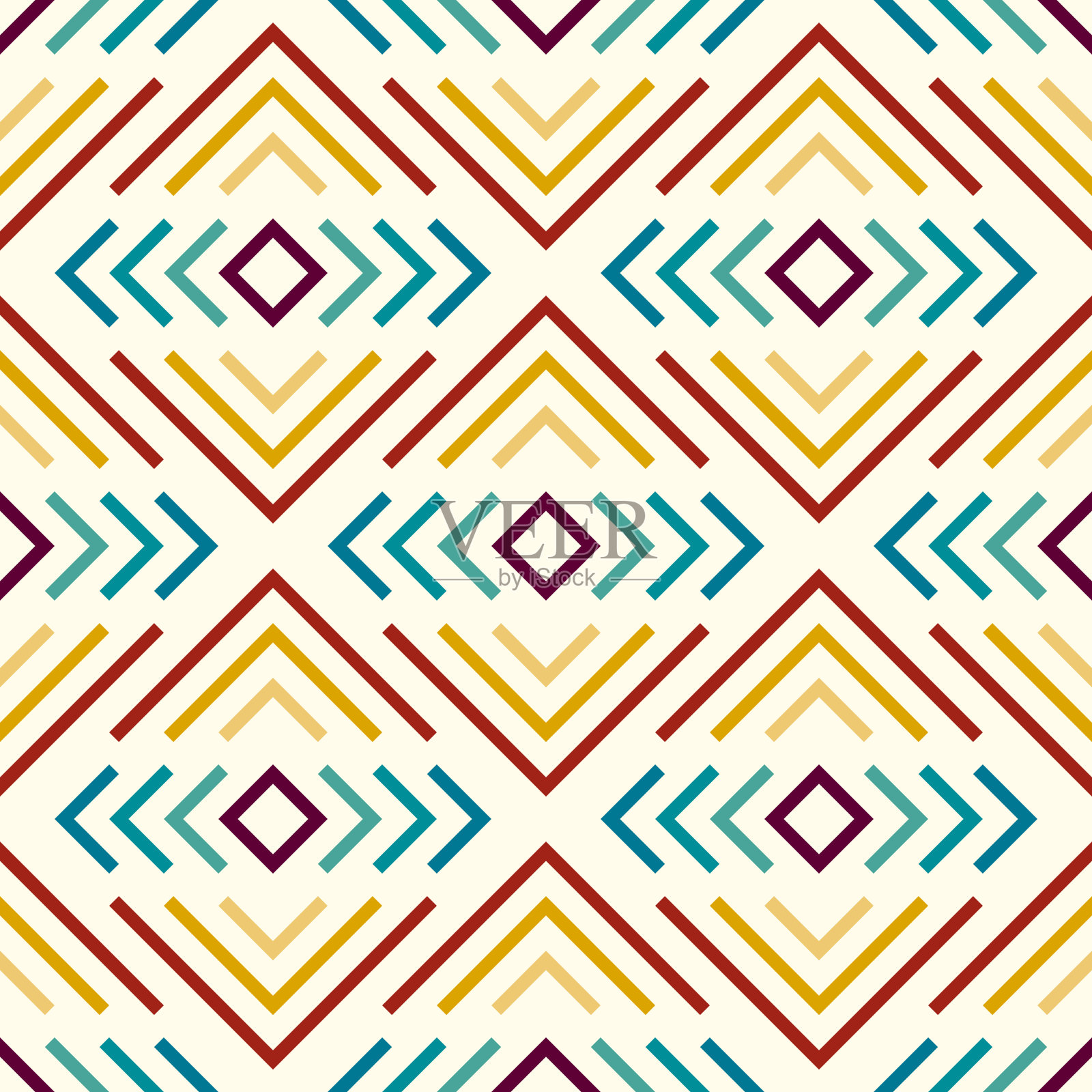 无缝复古或复古图案背景插画图片素材