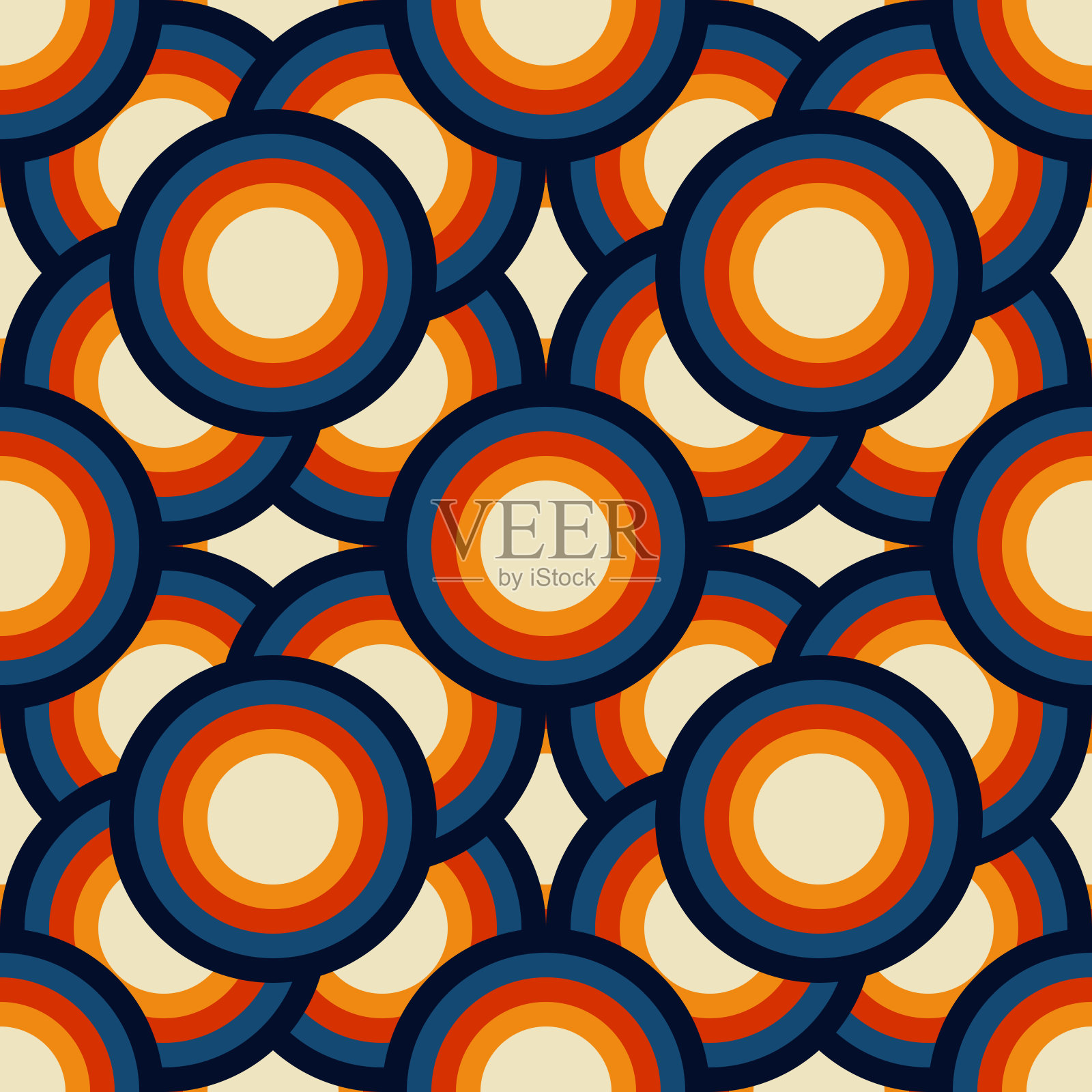 无缝复古或复古图案背景插画图片素材