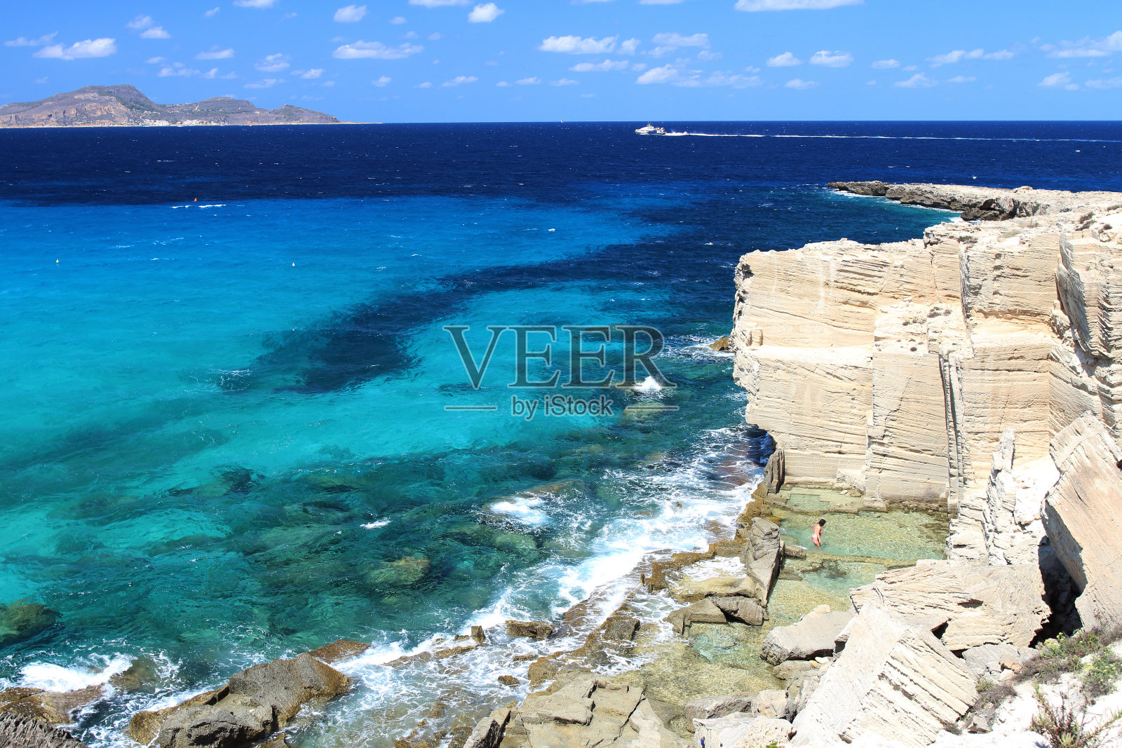 意大利西西里岛的Favignana岛照片摄影图片