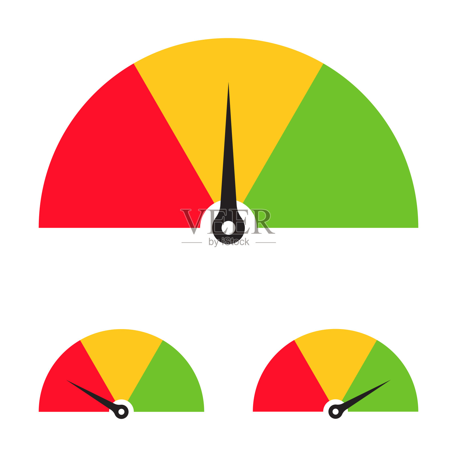 速度计3个不同位置的图标矢量图形设计,标志,网站,社交媒体,移动应用程序,UI图标素材