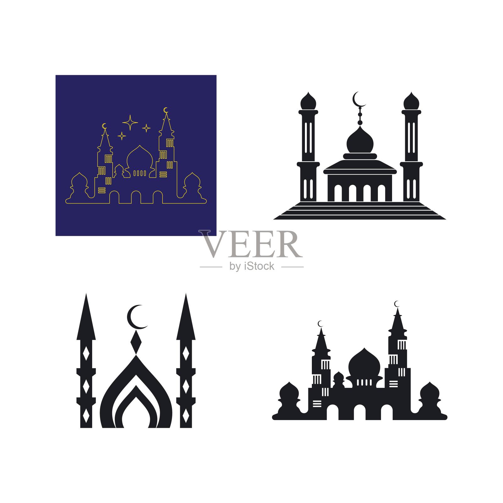 伊斯兰的标志,清真寺插画图片素材