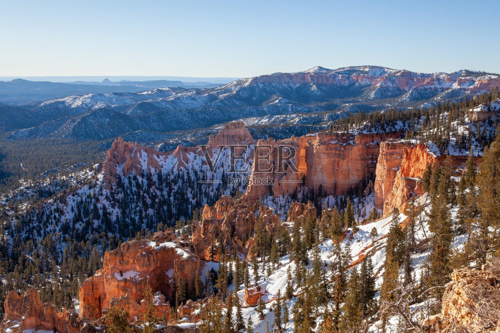 布莱斯峡谷国家公园犹他州冬季景观照片摄影图片
