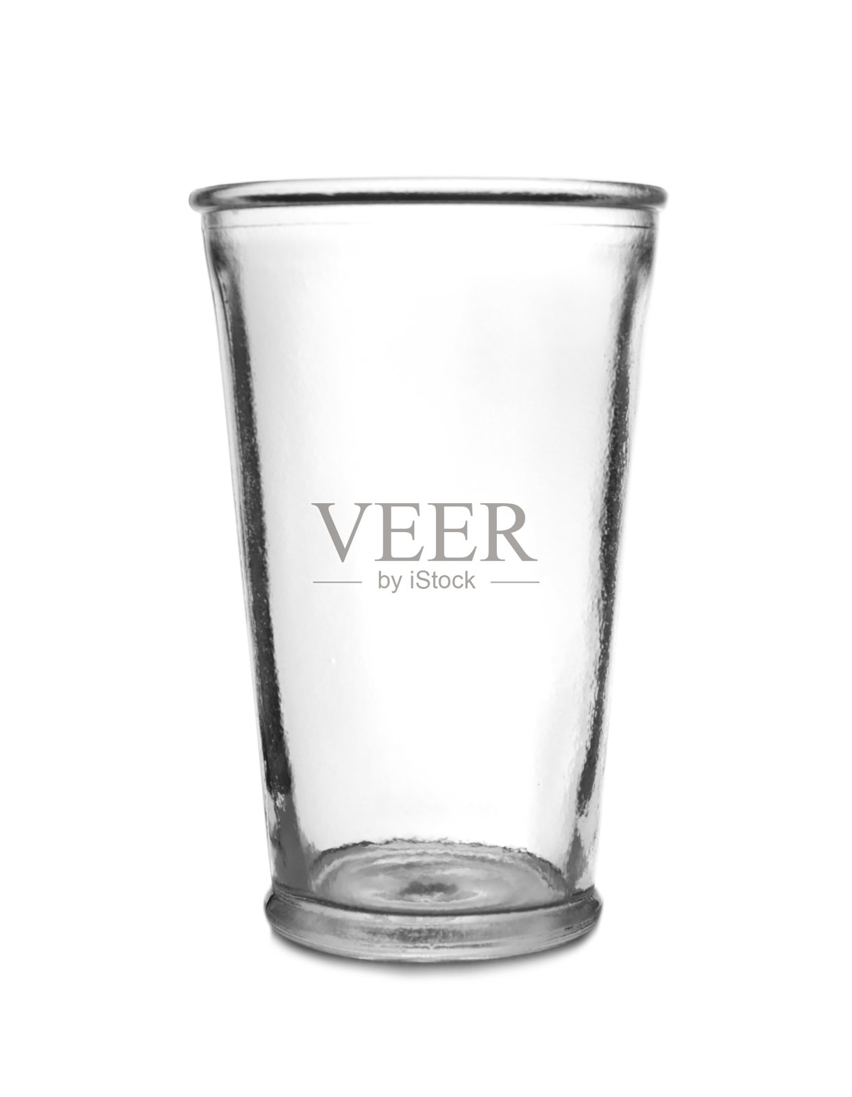 新清洁的空玻璃隔离在白色照片摄影图片