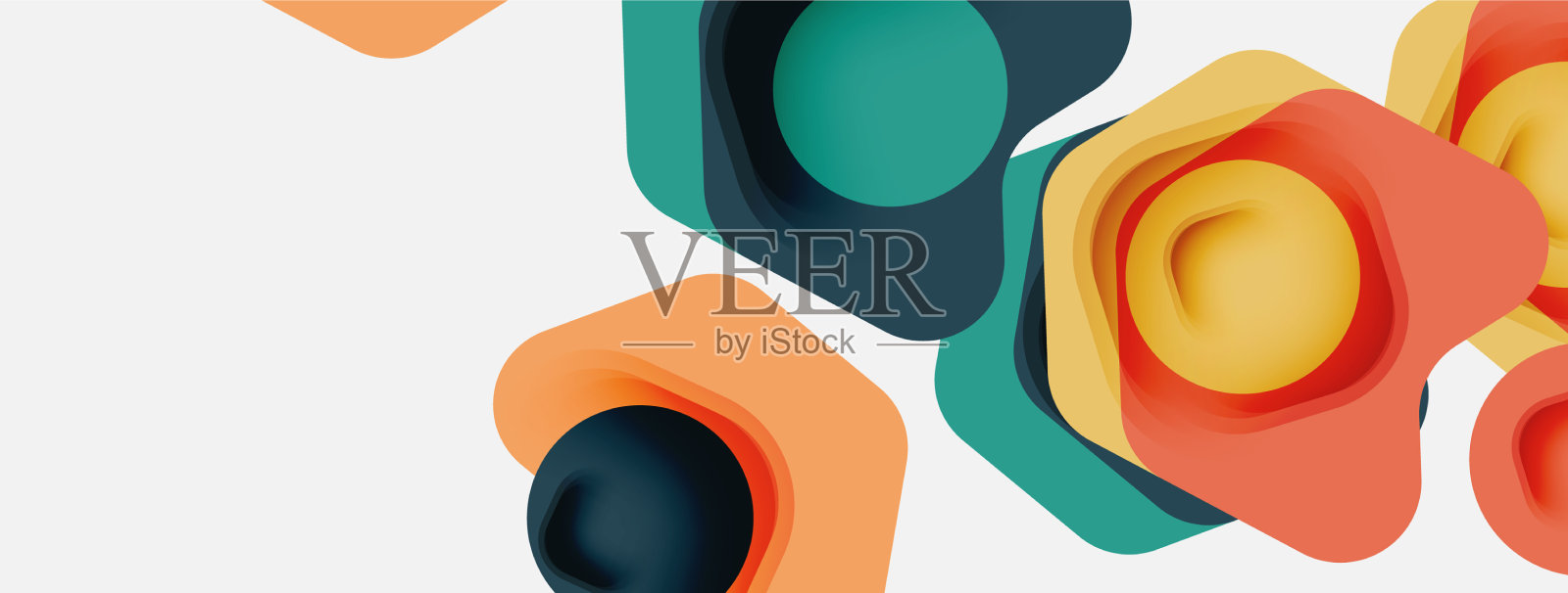 白色背景上的颜色箭头形状最小插画图片素材