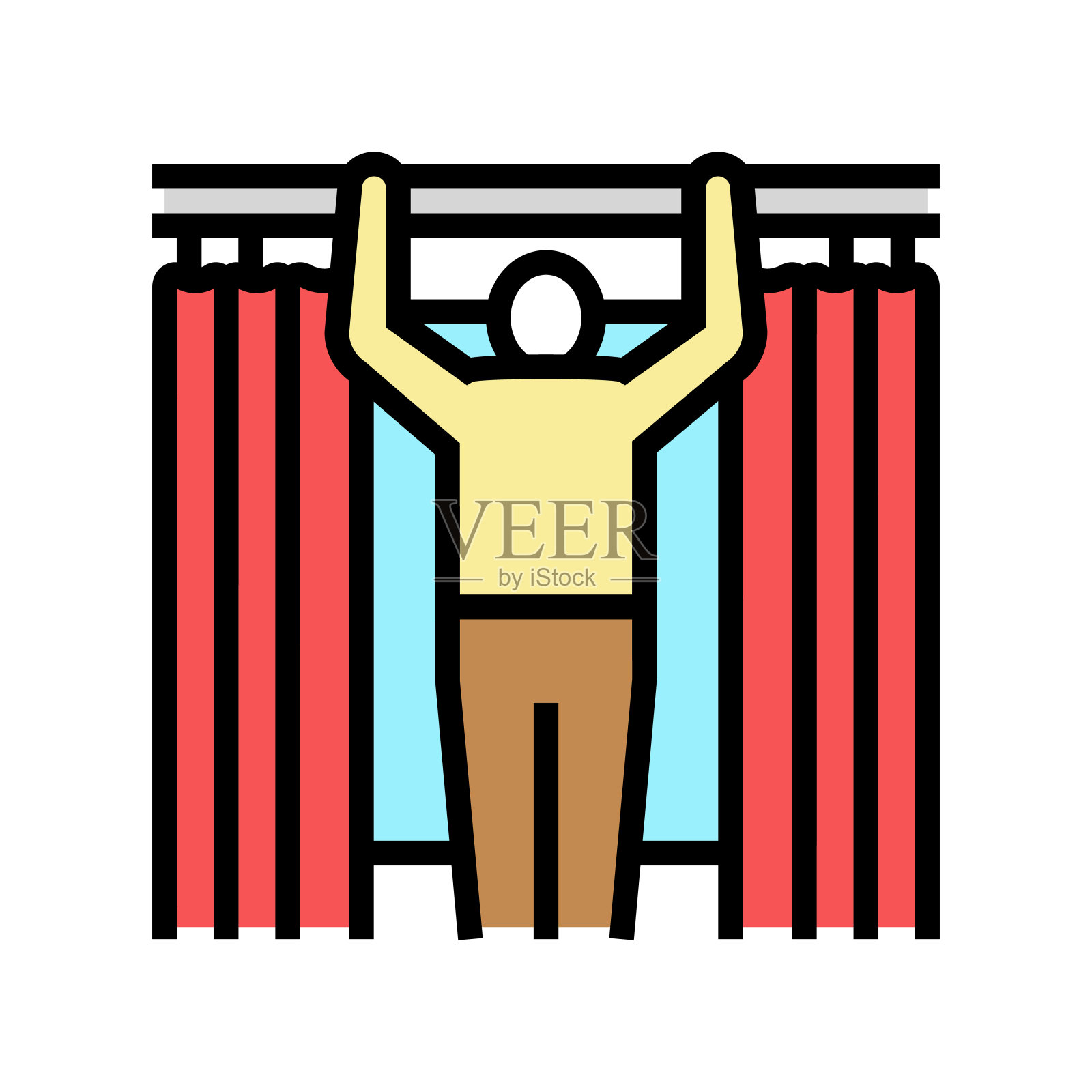 窗帘适合颜色图标矢量插图插画图片素材