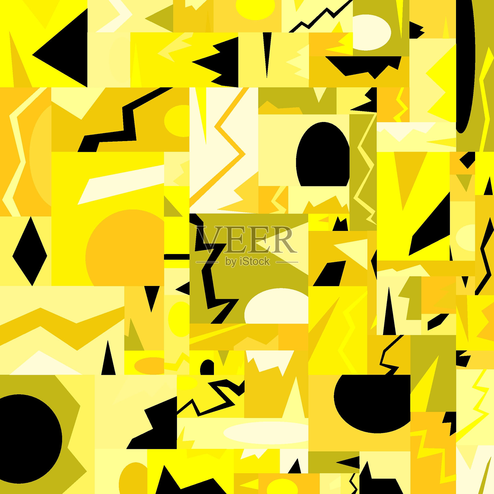 无缝的背景与几何图案。圆形,正方形和矩形插画图片素材