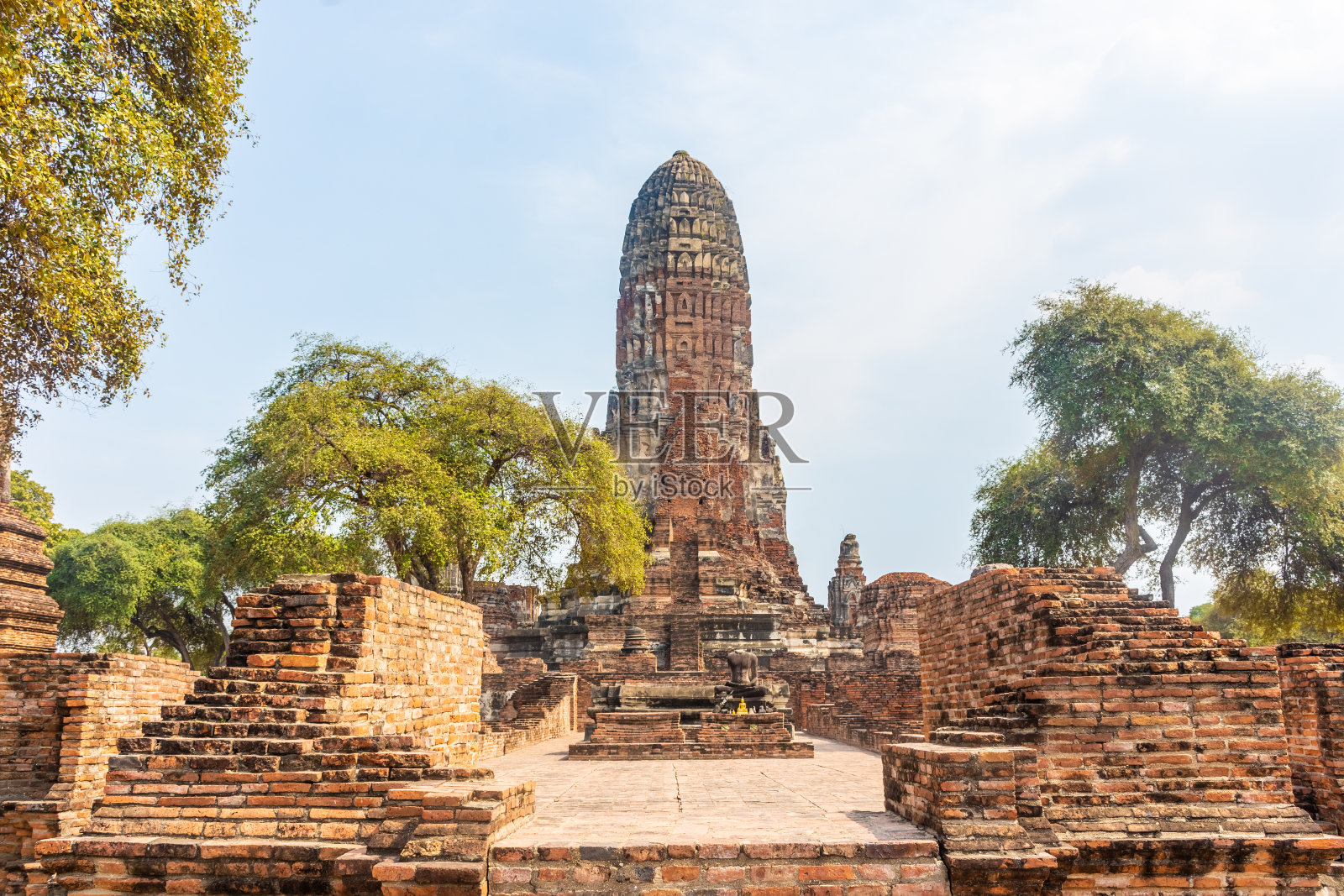 泰国大城府的古老寺庙照片摄影图片