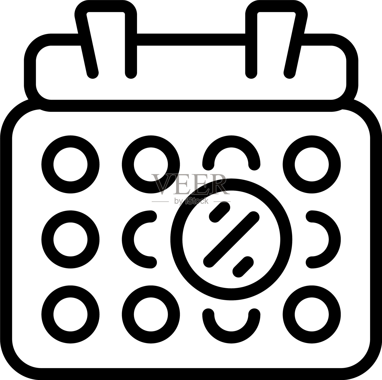 日历提供图标大纲在线订购图标素材