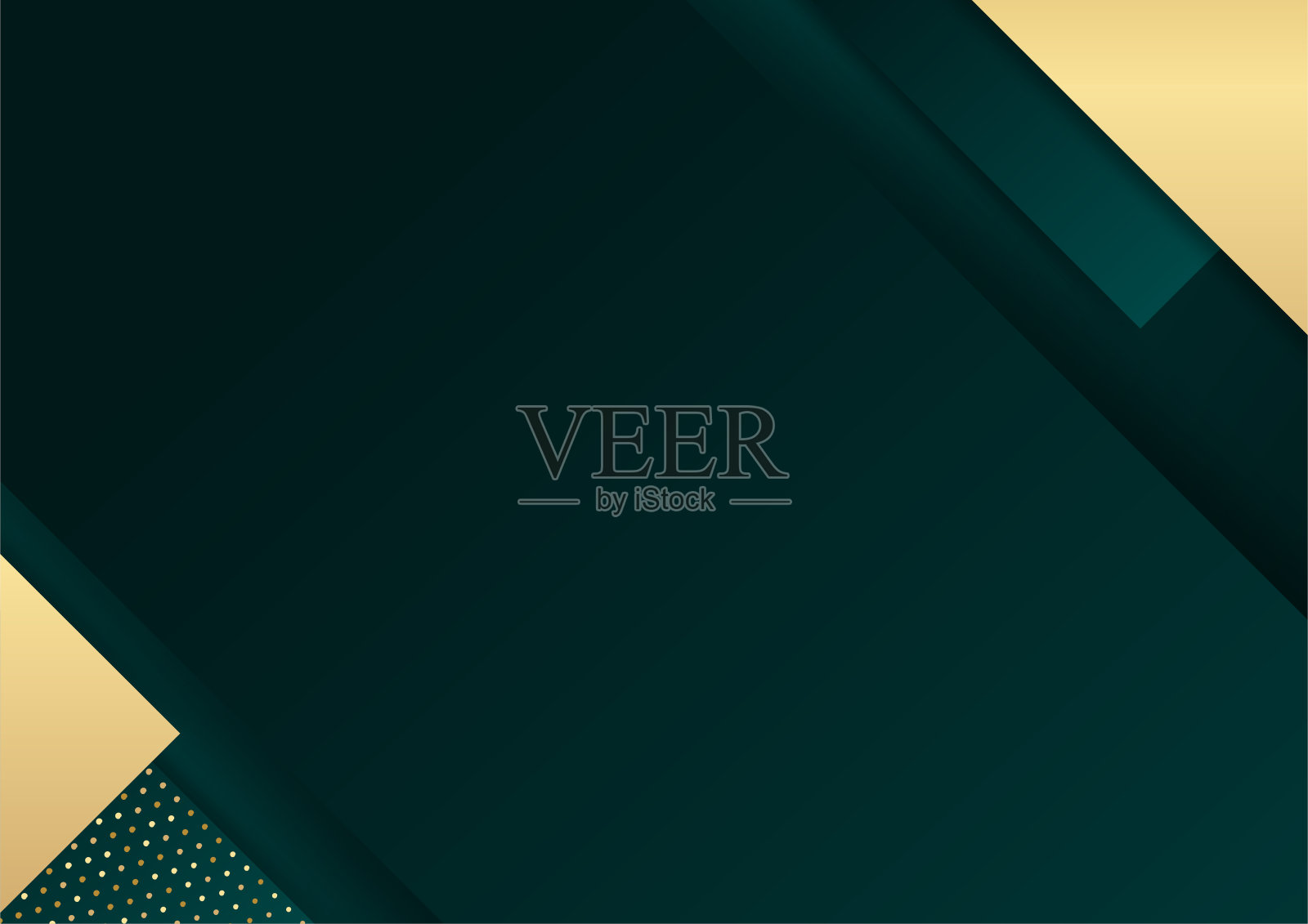 现代深绿色和金色抽象背景插画图片素材