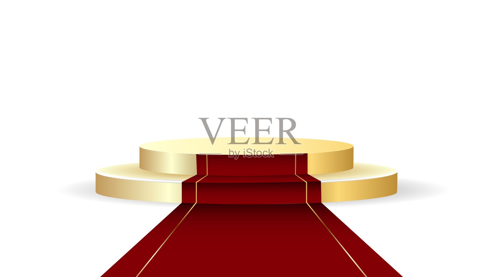 金奖得主为领奖台经营理念,领奖台对象。插画图片素材