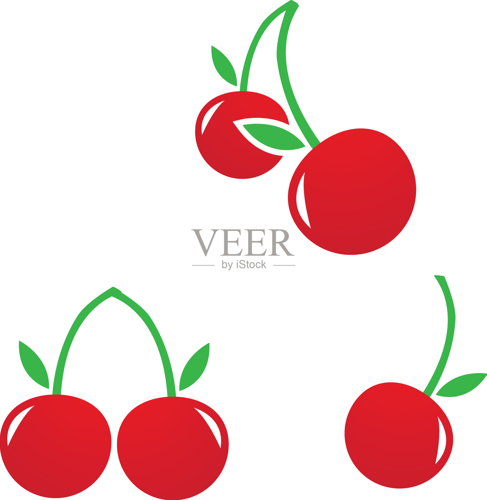 樱桃的标志插画图片素材