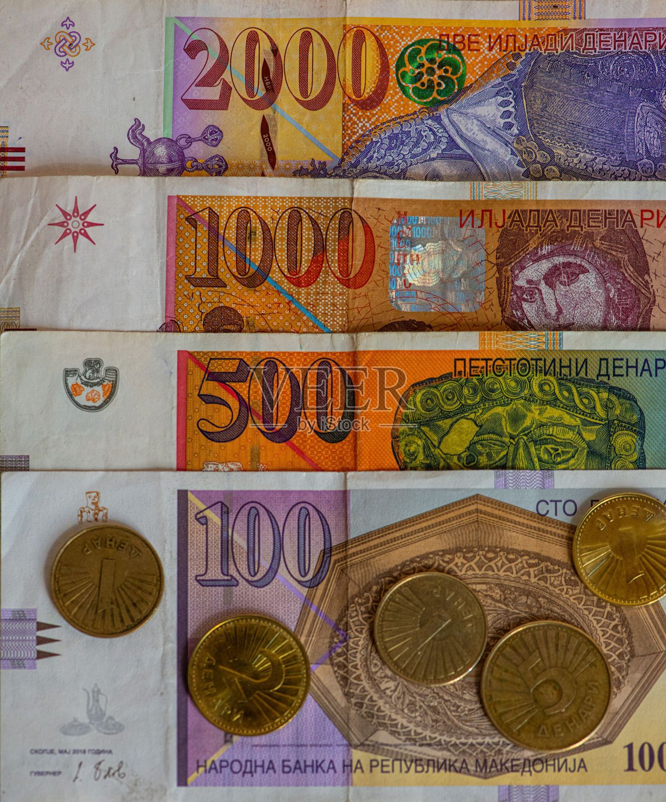 马其顿的货币照片摄影图片