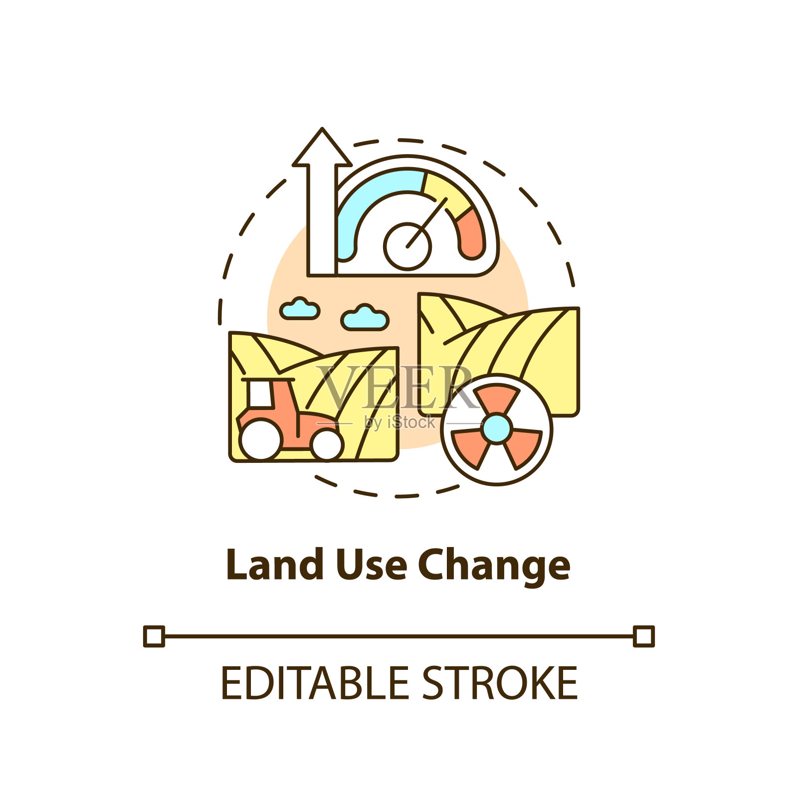 土地利用变化概念图标图标素材